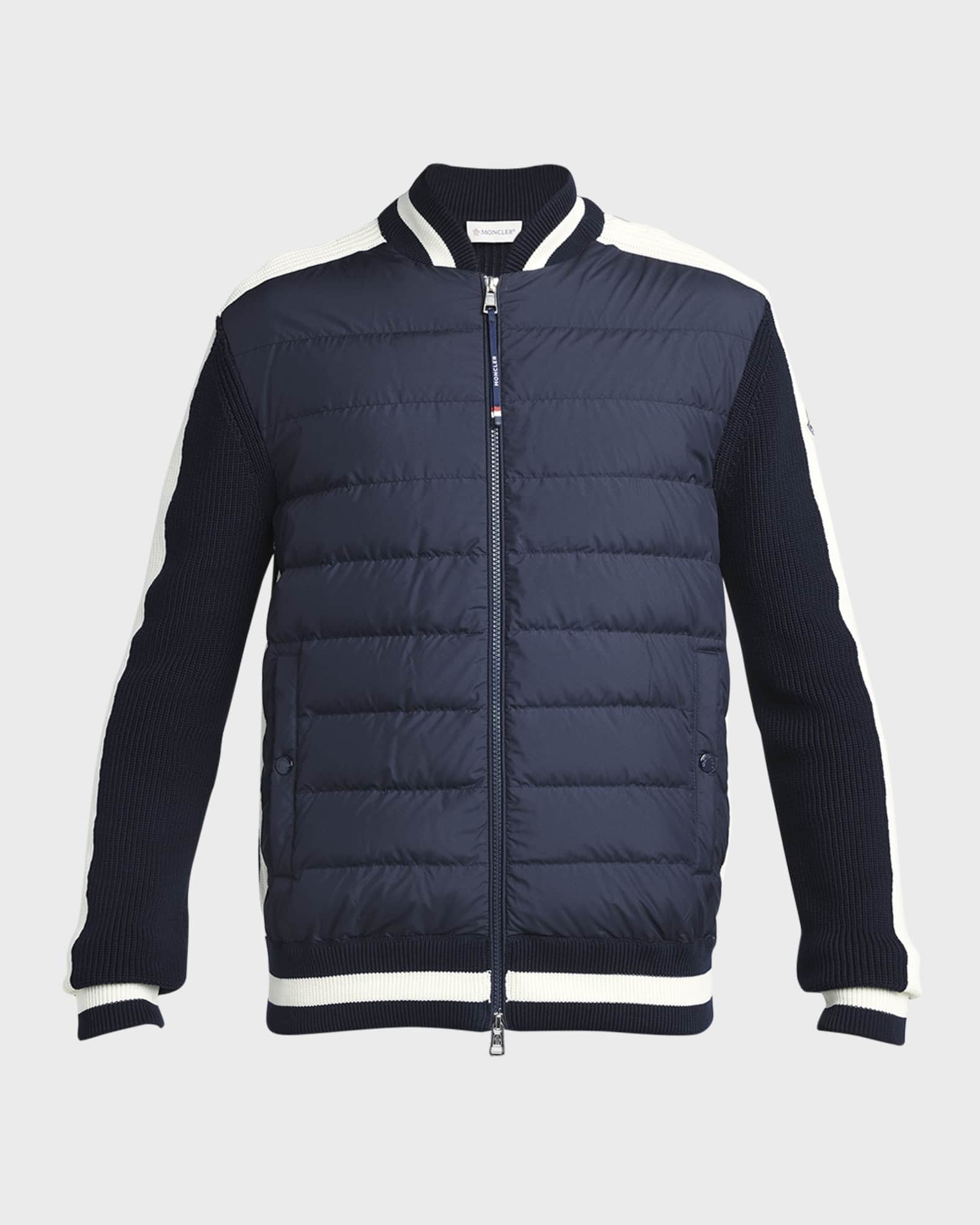 Moncler knit & down combo cardigan hot sale