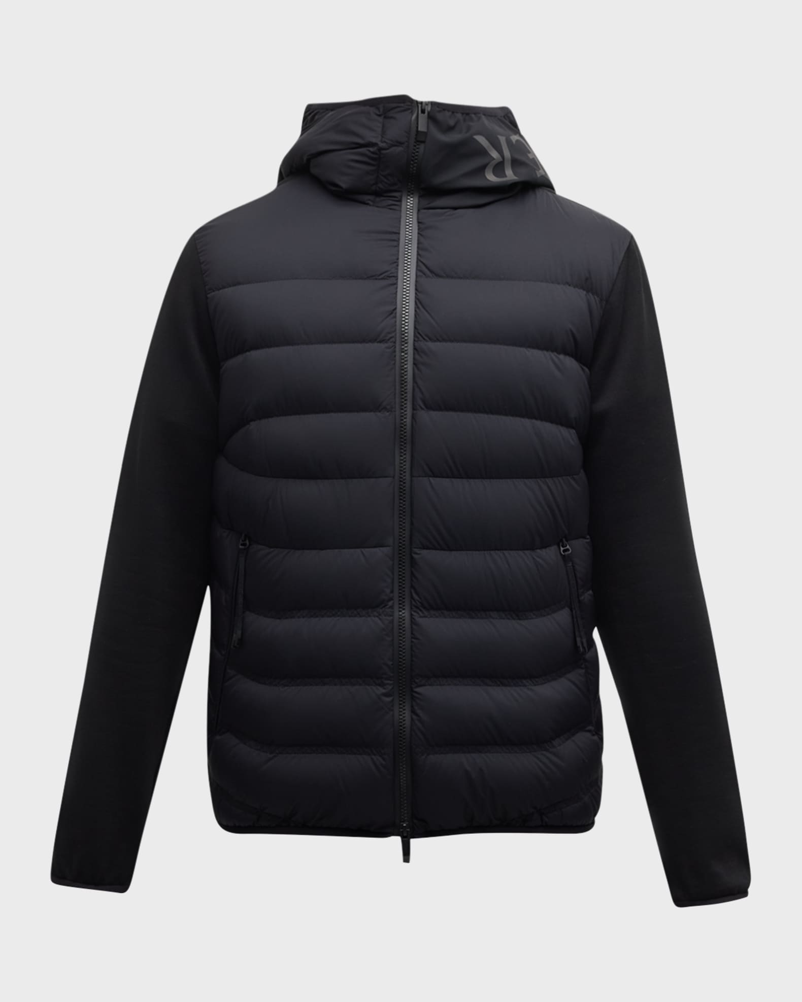 Moncler down knit combo sweater top