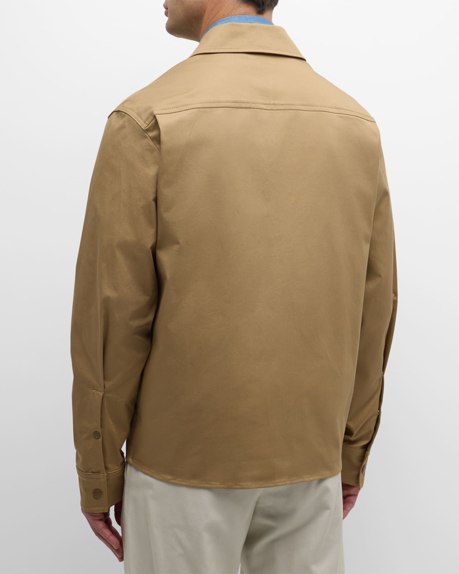 Moncler Men s Gabardine Zip Overshirt Neiman Marcus