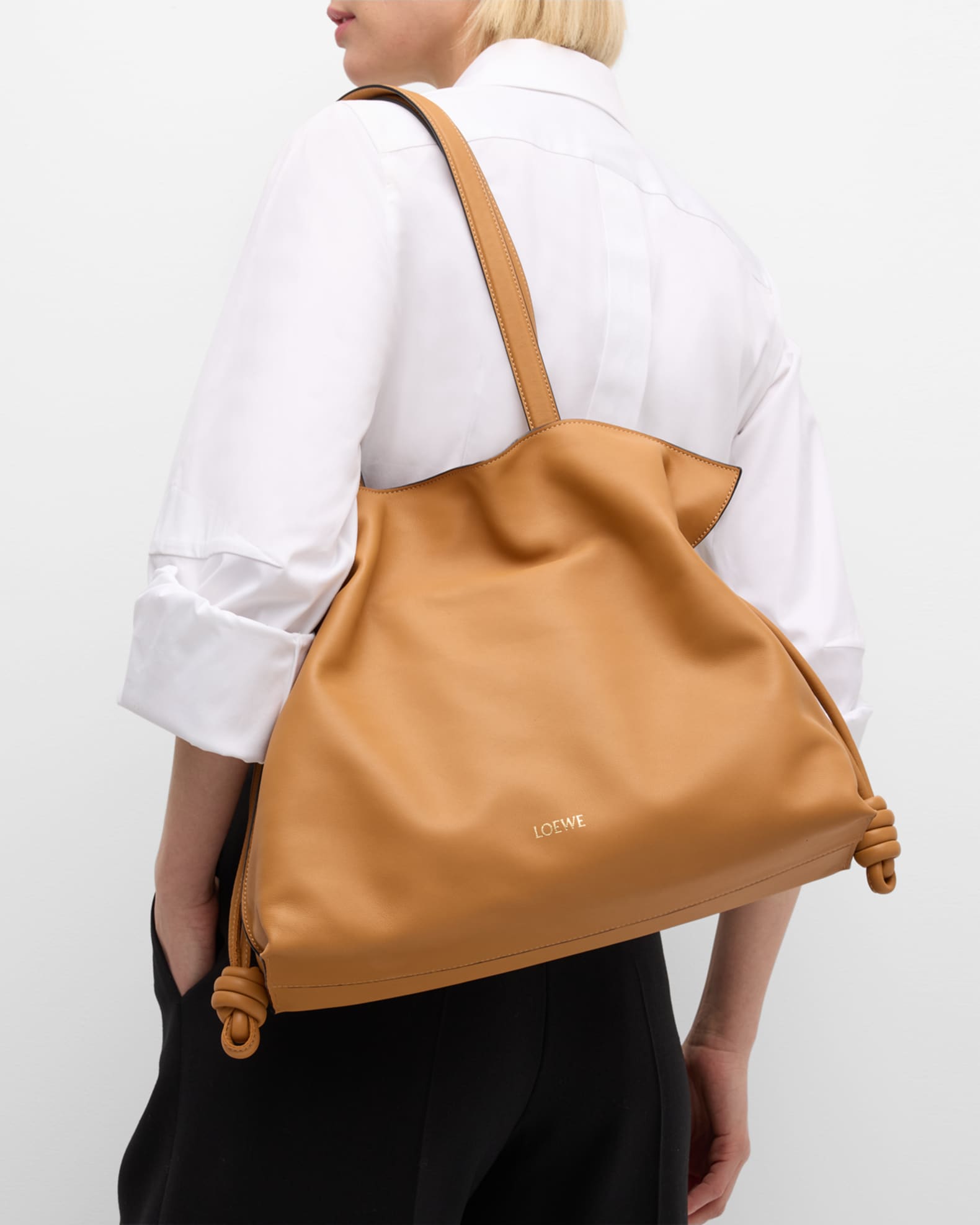 Loewe Flamenco Large Clutch Bag in Napa Leather with Golden