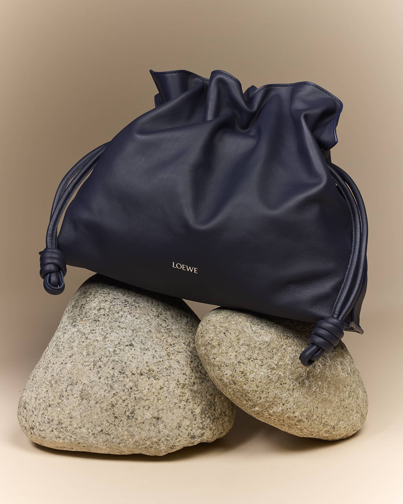 Loewe Flamenco Large Clutch Bag in Napa Leather with Golden