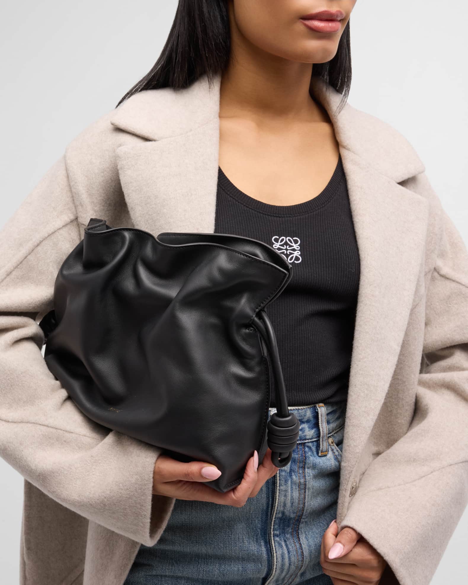 【LOEWE】FLAMENCO MEDIUM CLUTCH Loewe Flamenco Medium Clutch Bag in Napa Leather | Neiman Marcus