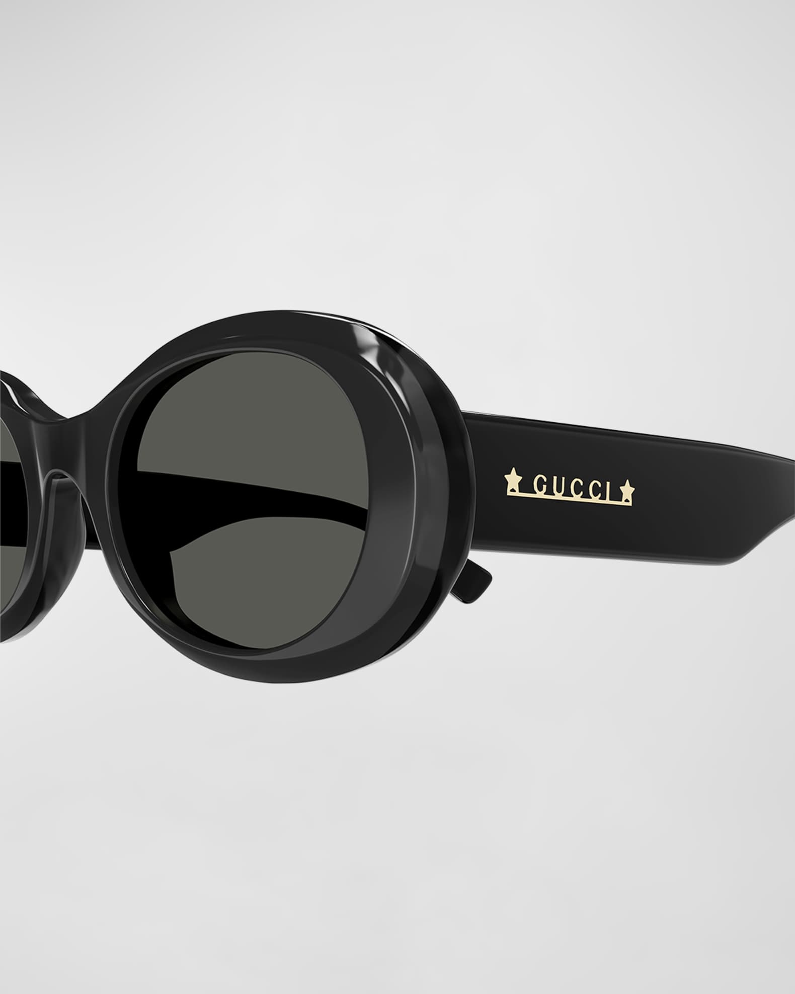Logo Acetate Oval Sunglasses  1