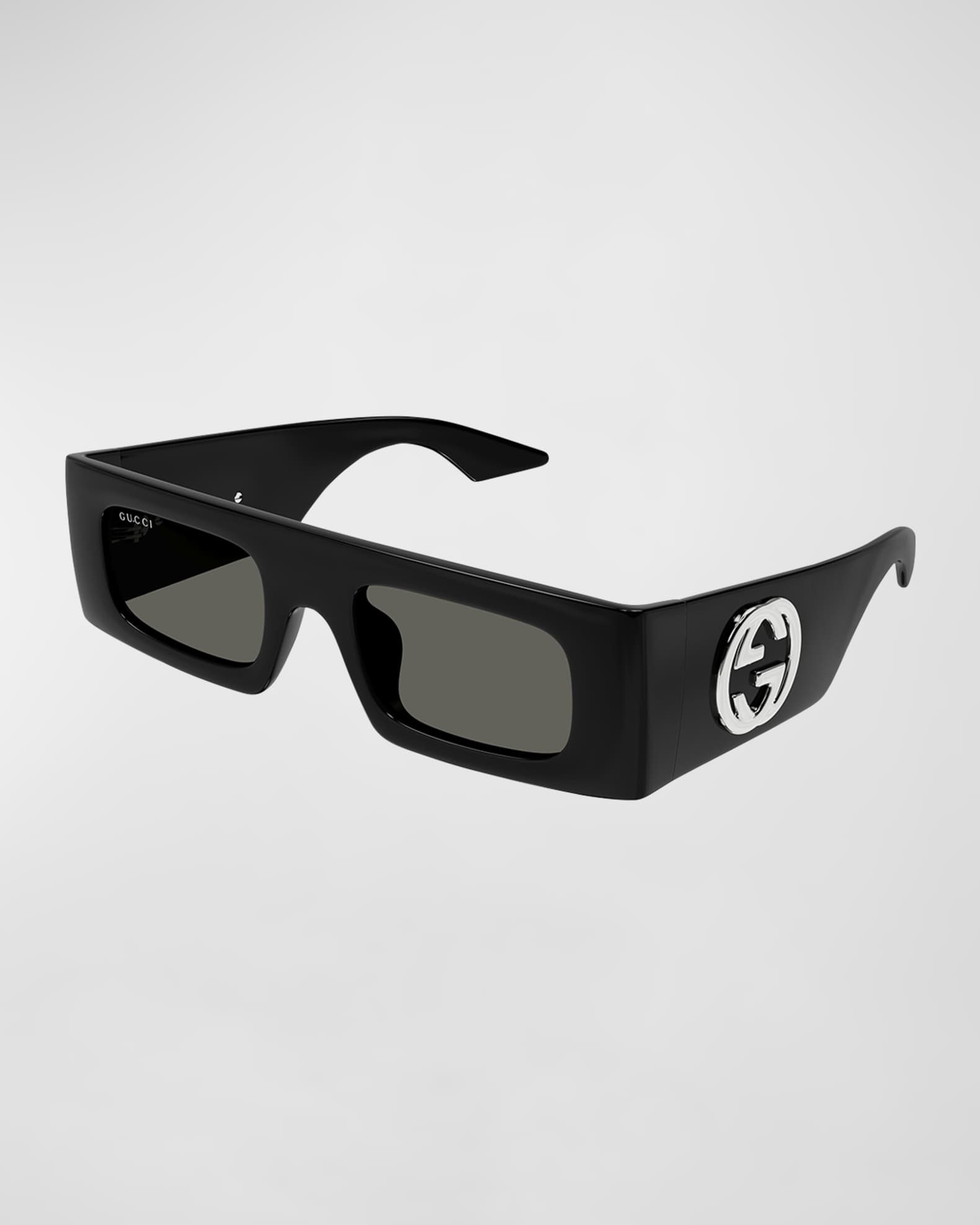 Gucci GG Plastic Rectangle Sunglasses