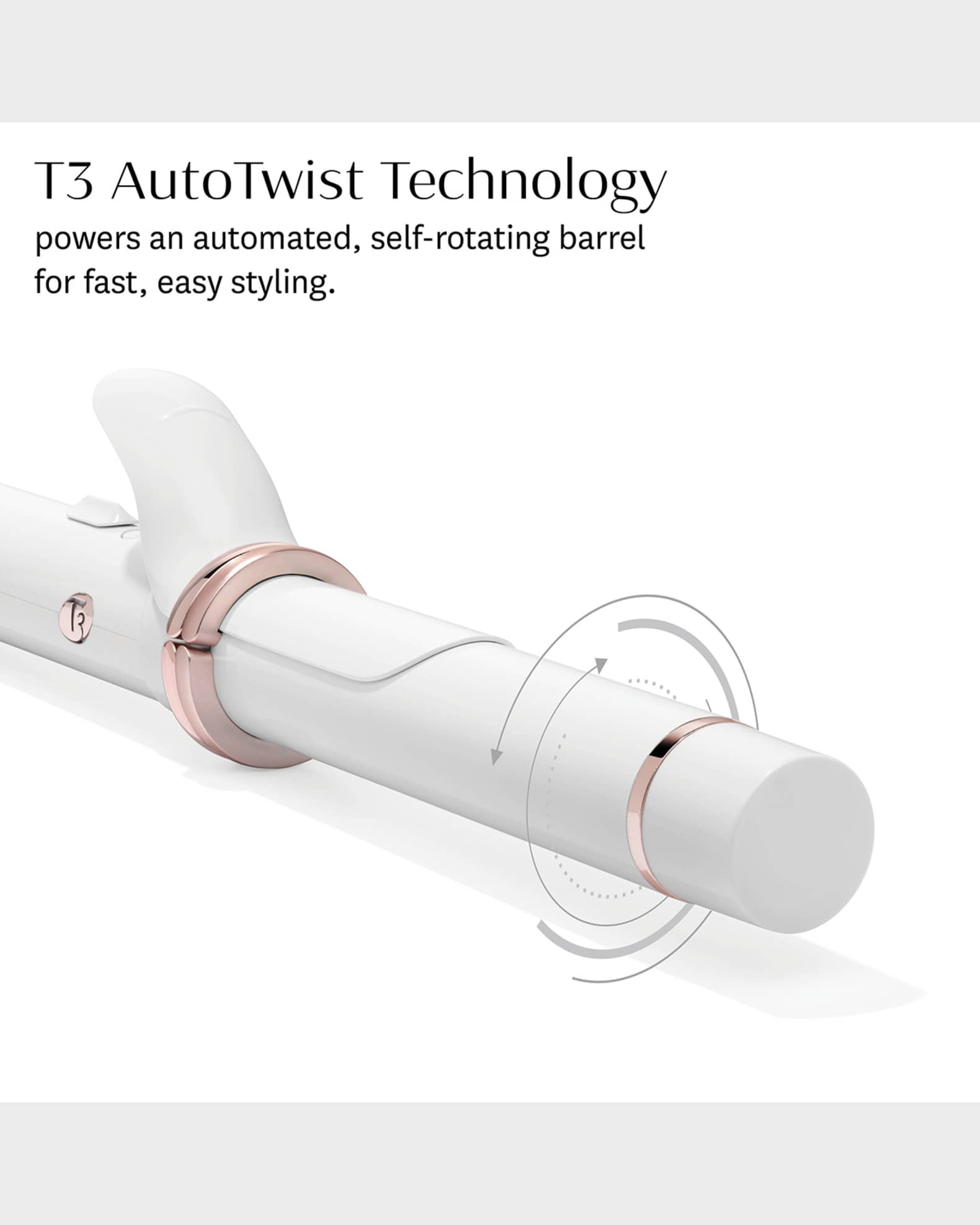 T3 CurlWrap 1.25" Automatic Rotating Curling Iron with Long Barrel 1