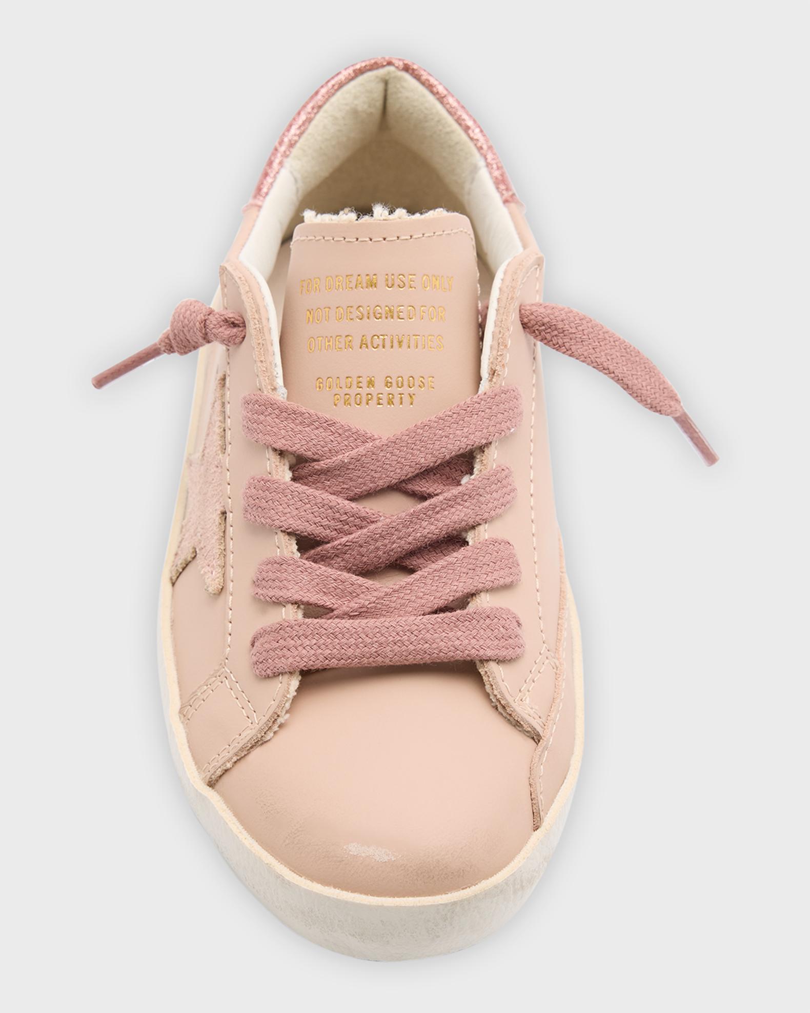 Golden Goose Girl's Superstar Pink Suede LowTop Sneakers, Baby/Toddler