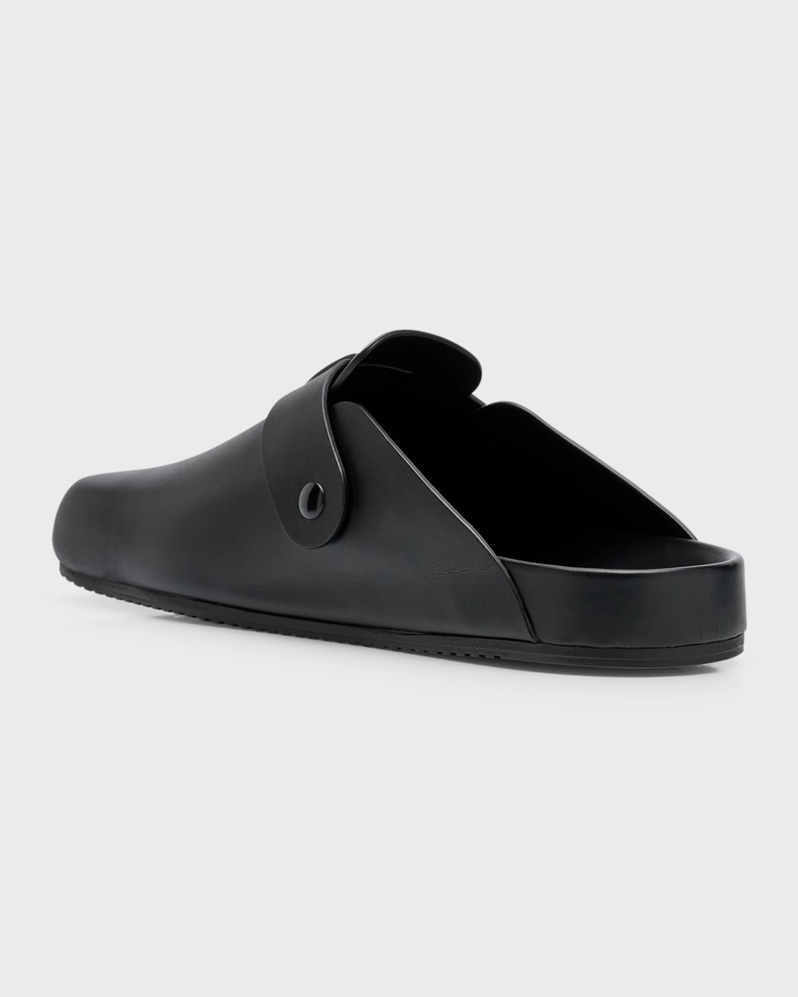 Balenciaga Sunday Calfskin Buckle Mules | Neiman Marcus