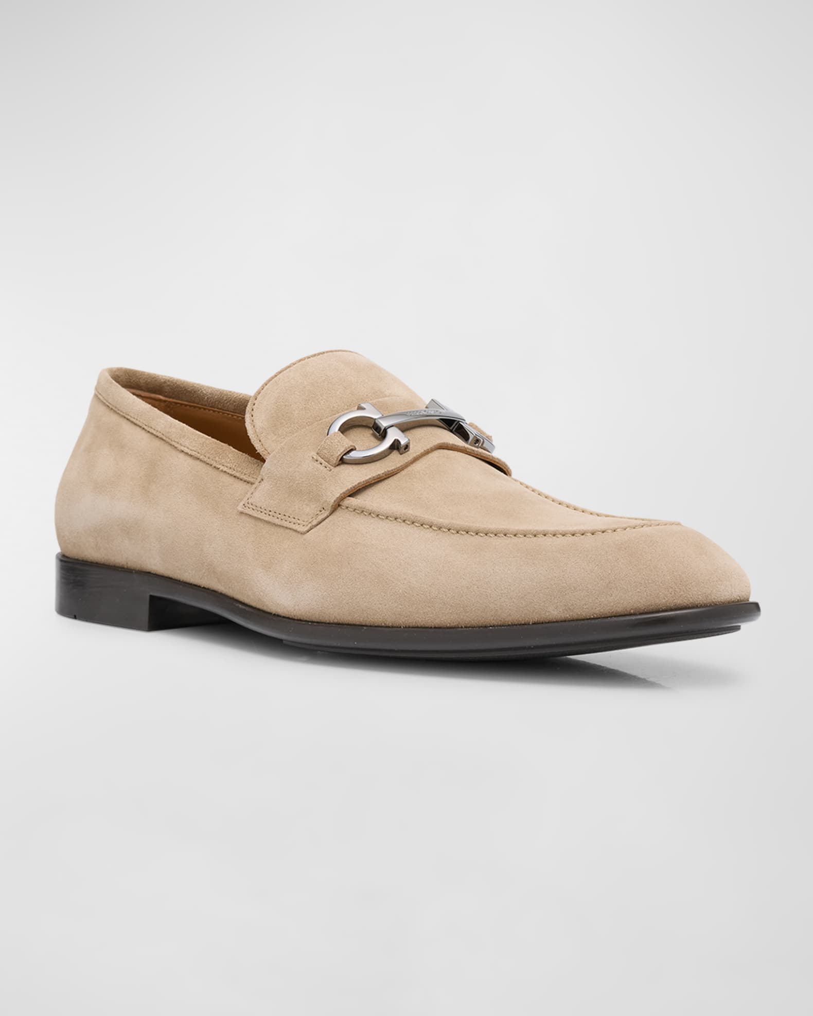 Men s Foster Gancini Suede Bit Loafers
