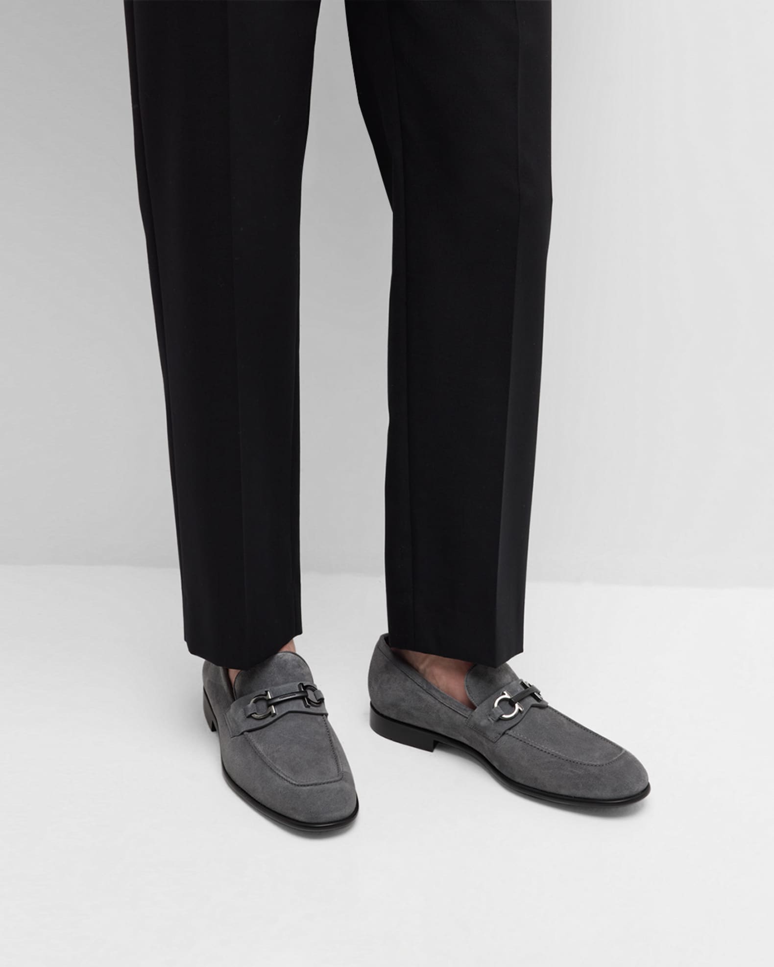 Men's Foster Suede Gancini Bit Loafers 1