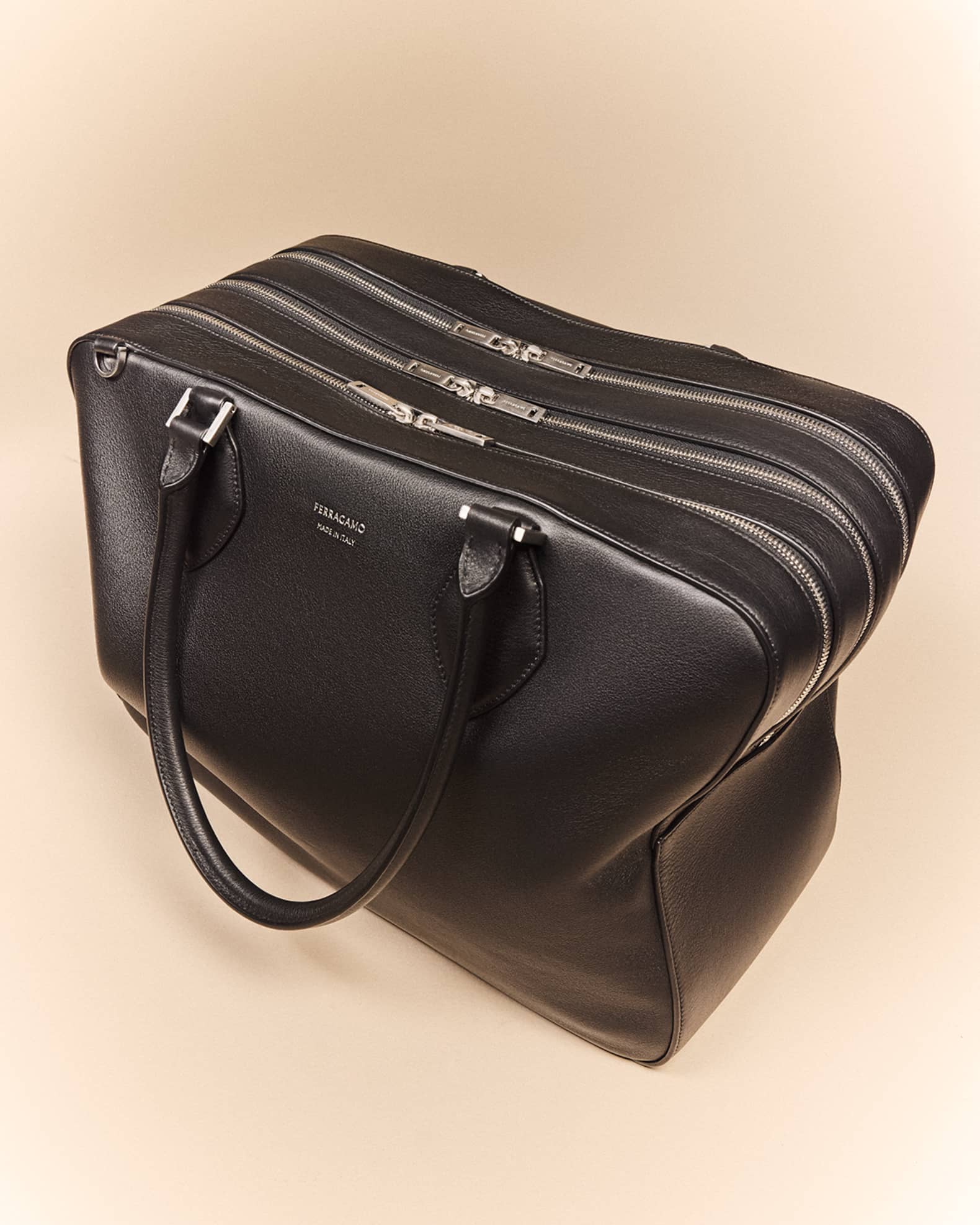 Ferragamo Men's Star Leather Tote Bag | Neiman Marcus