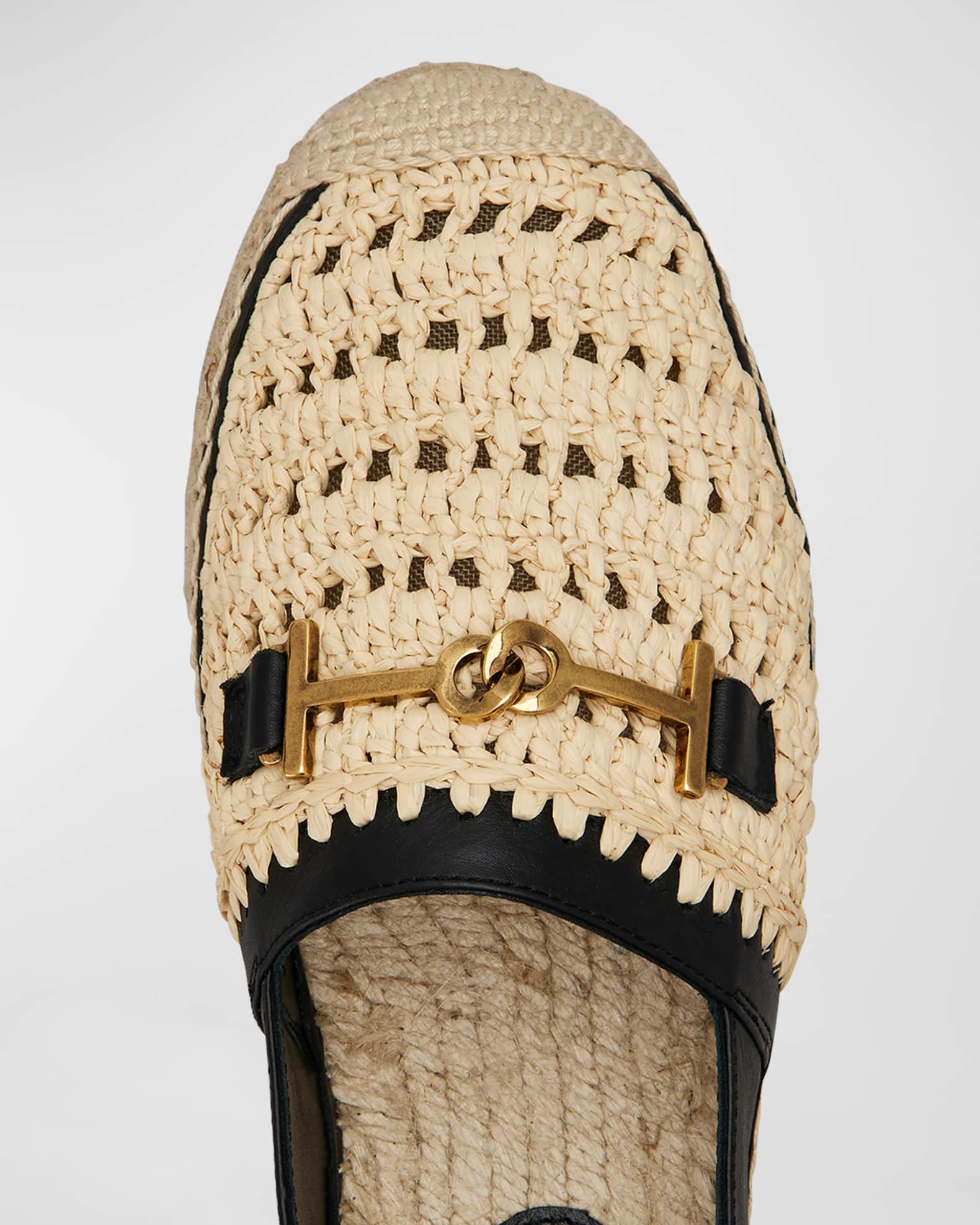 Raffia T Ring Loafer Espadrilles