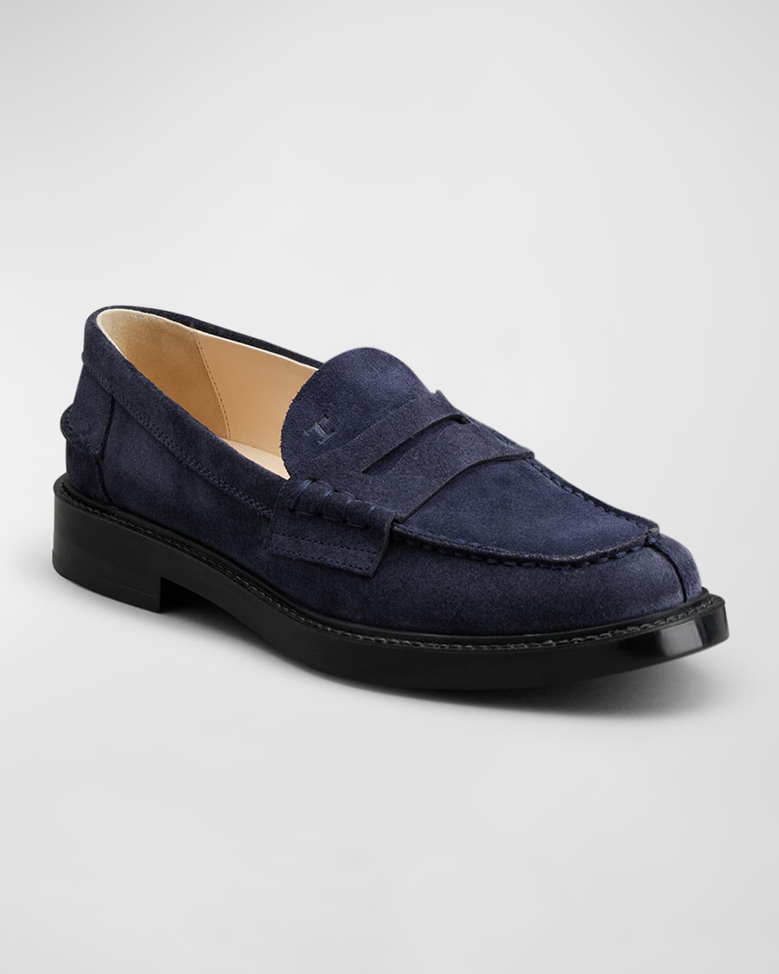 Tod's Suede Classic Penny Loafers | Neiman Marcus