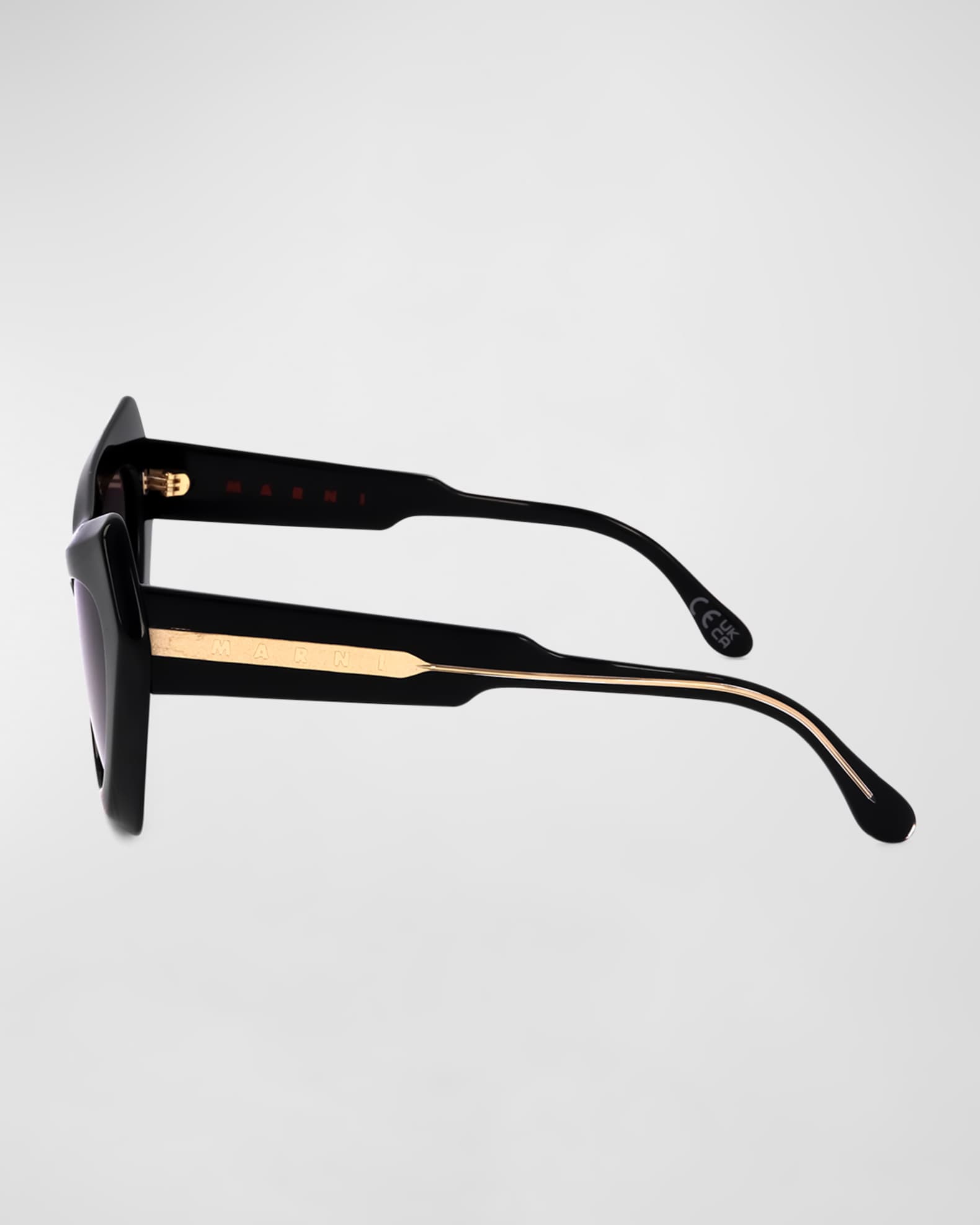 Beveled Acetate Cat-Eye Sunglasses  1