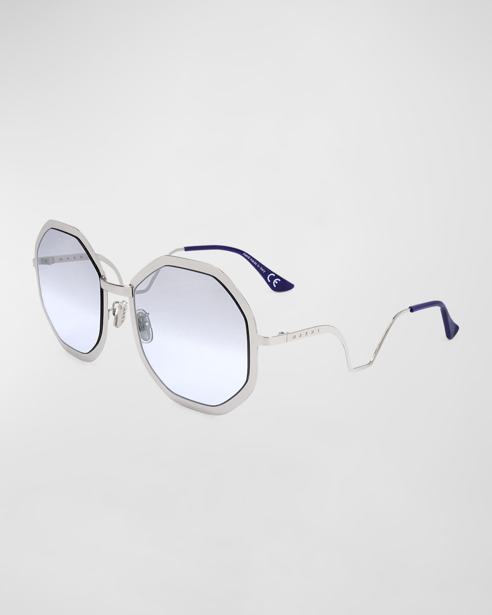 Geometric Metal Round Sunglasses  0