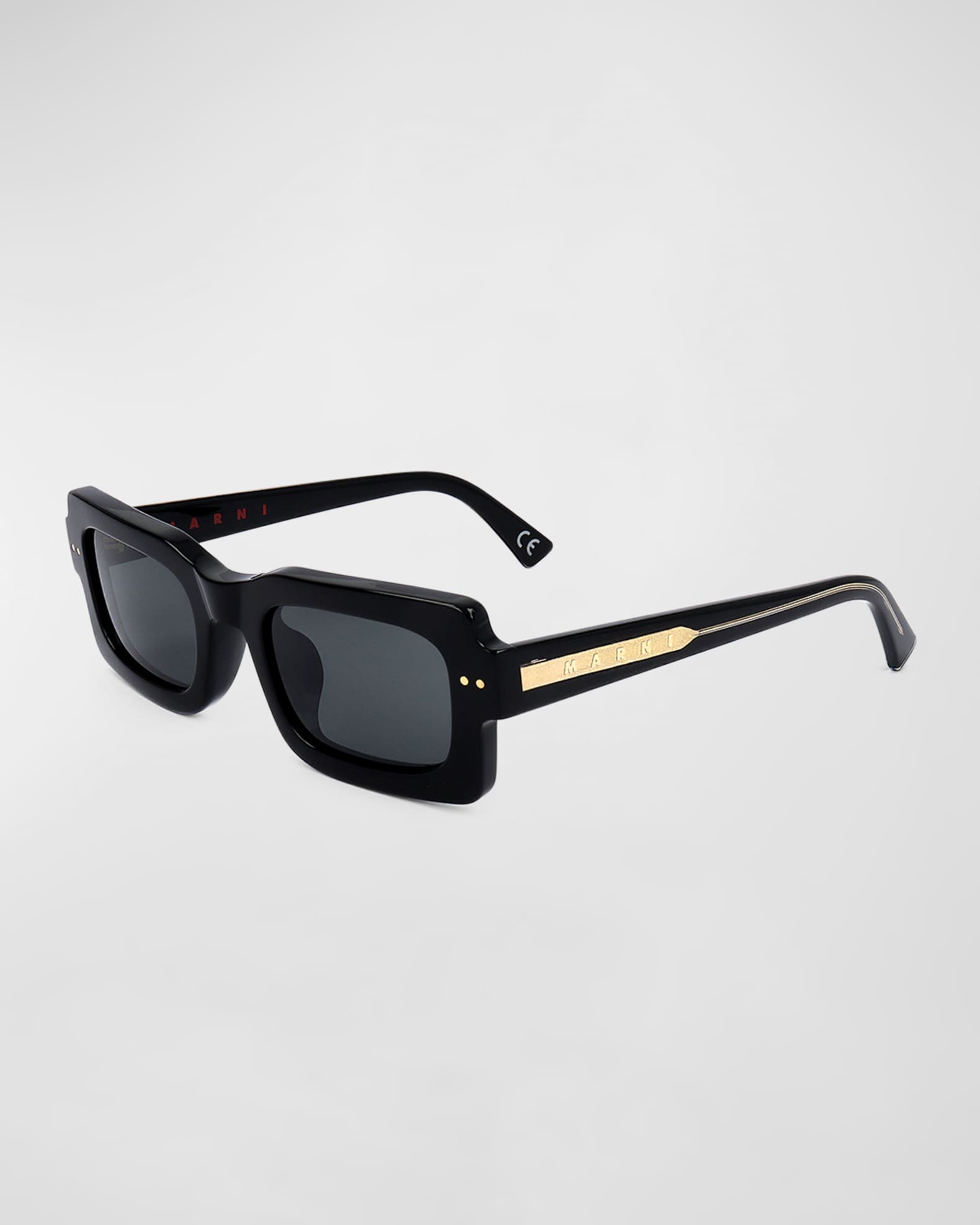 Logo Acetate Rectangle Sunglasses  0
