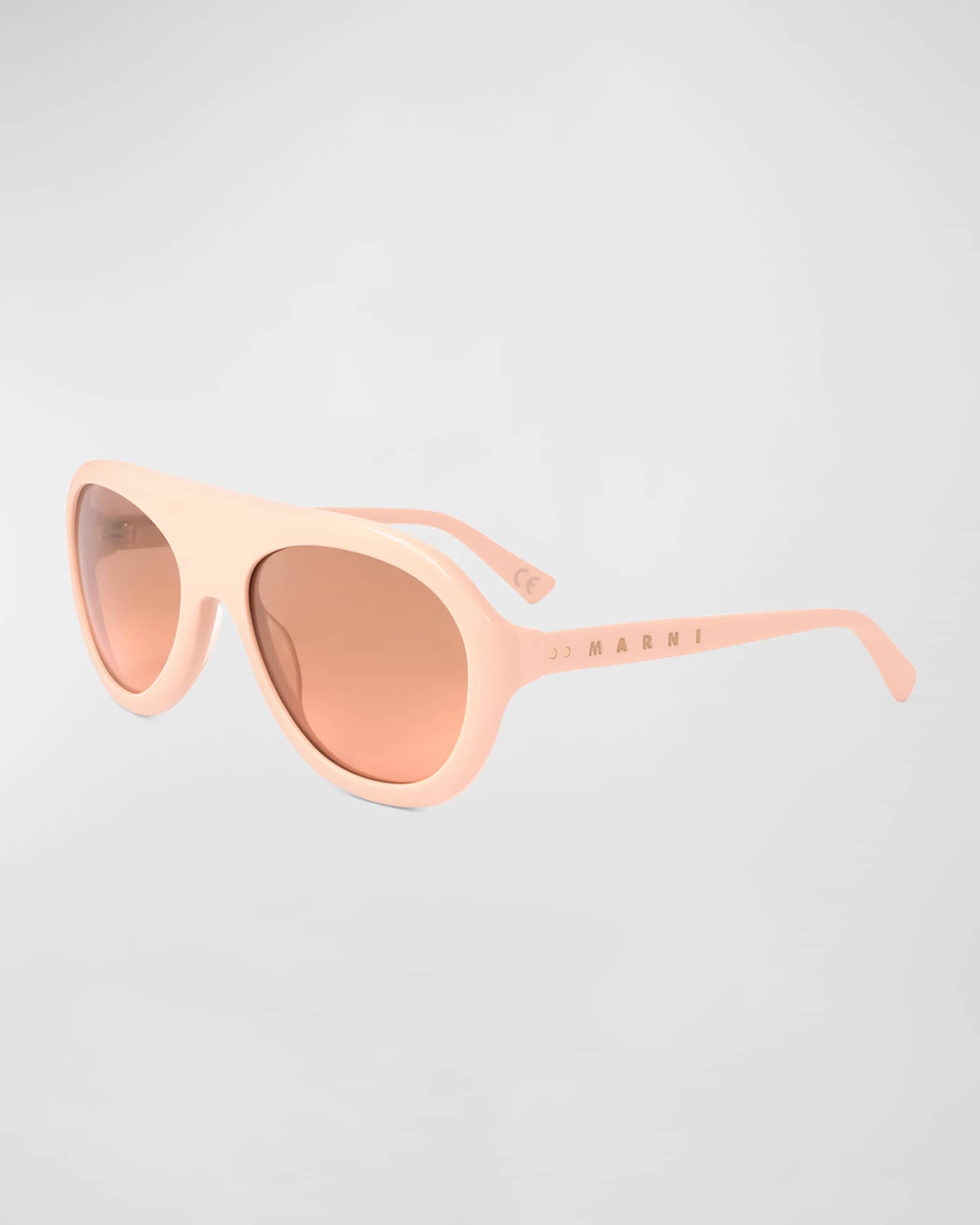 Logo Acetate Aviator Sunglasses  0