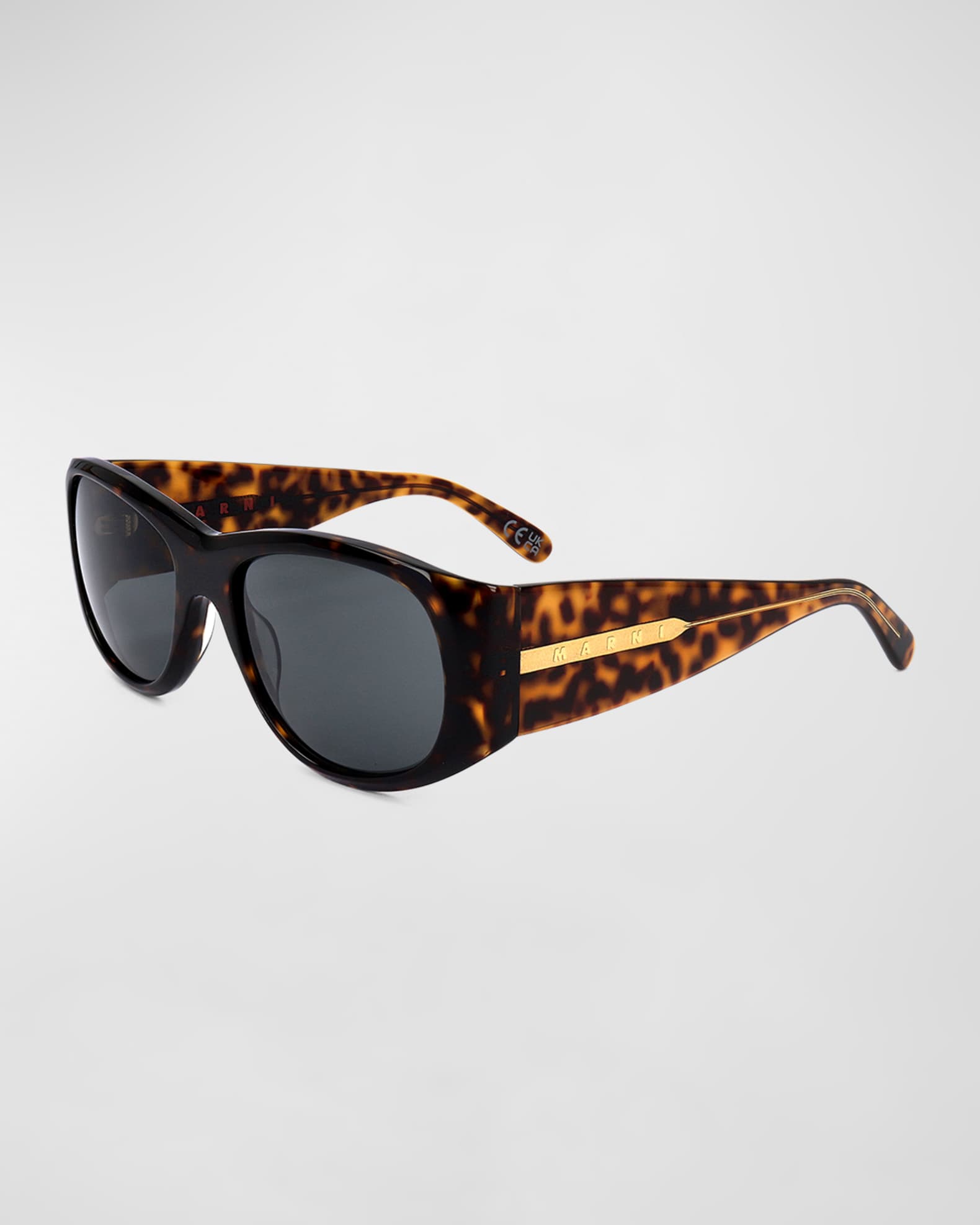 Logo Acetate Wrap Sunglasses  0