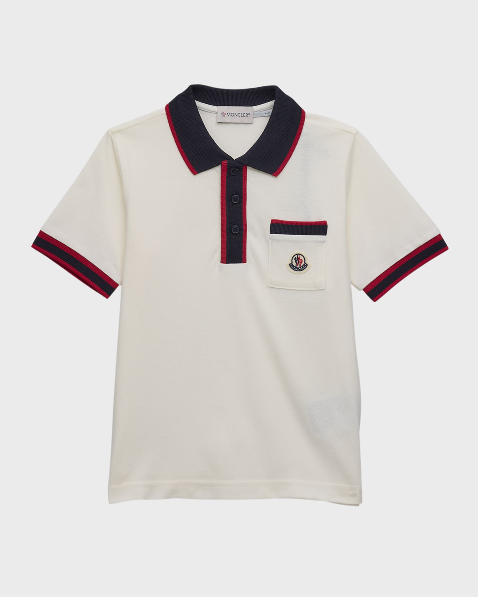 Moncler Boy's Short-Sleeve Logo Polo Shirt, Size 4-6