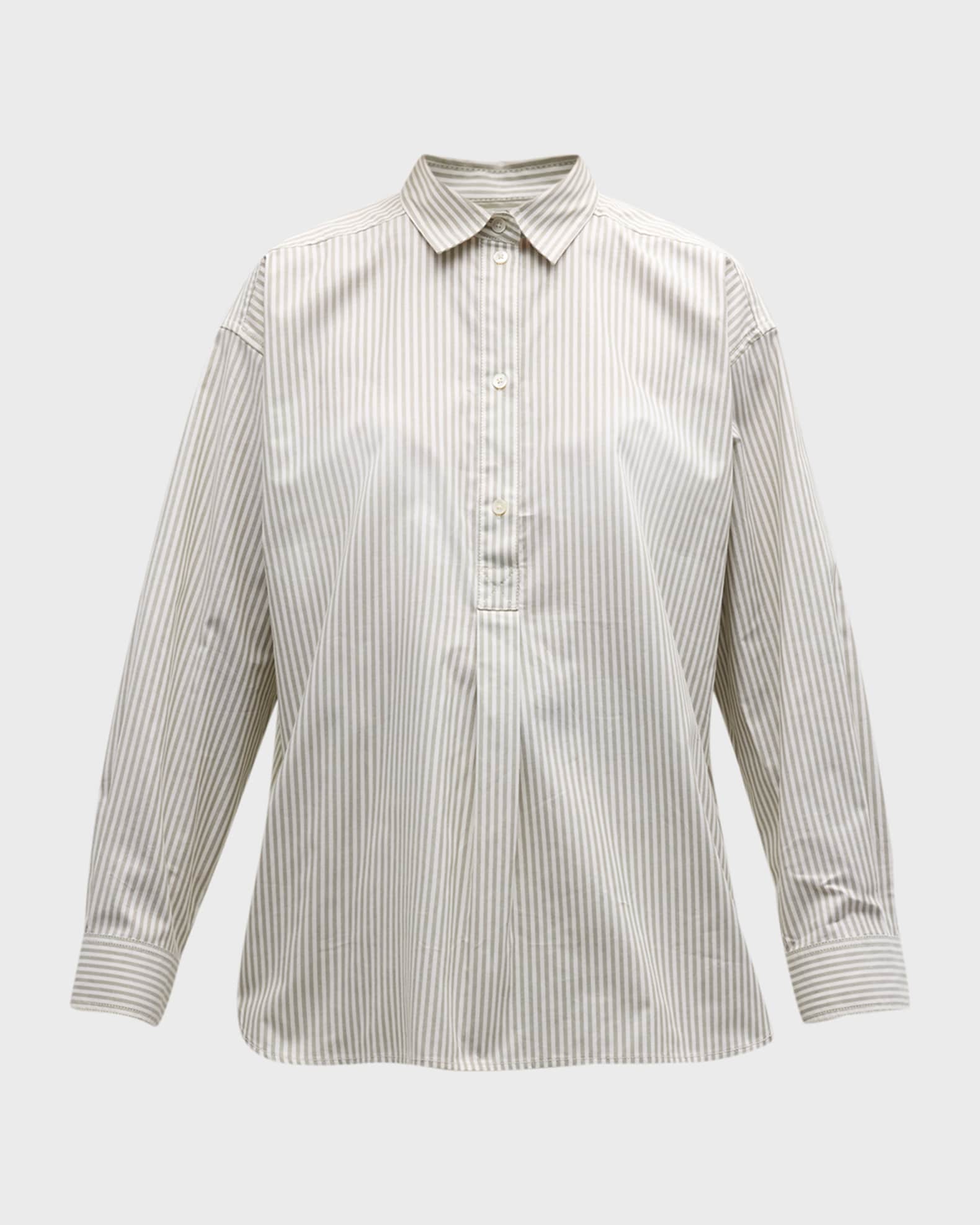 Toteme Striped Collared Shirt | Neiman Marcus