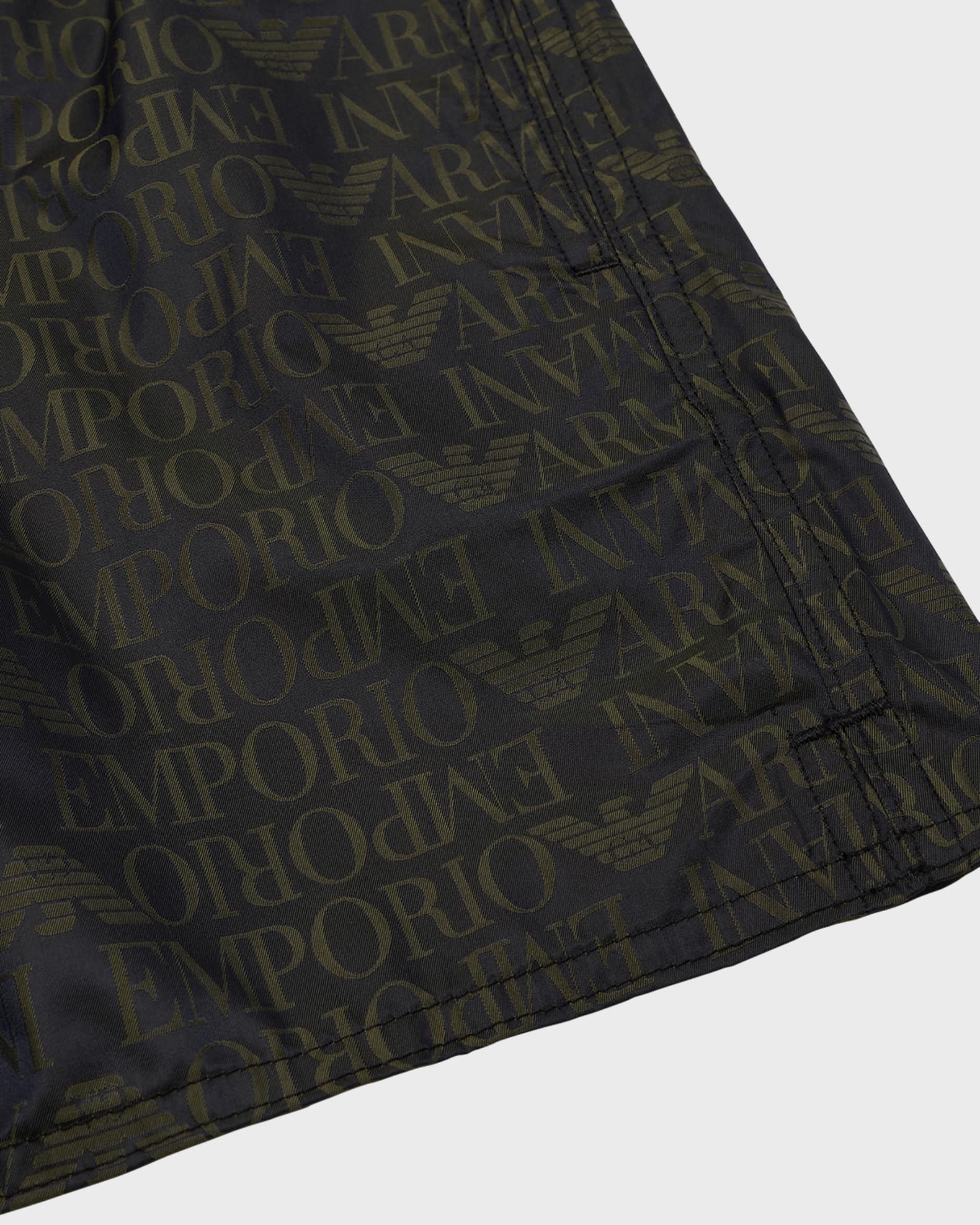 Off-White Green Blue Logo Print Swim Shorts main image 1