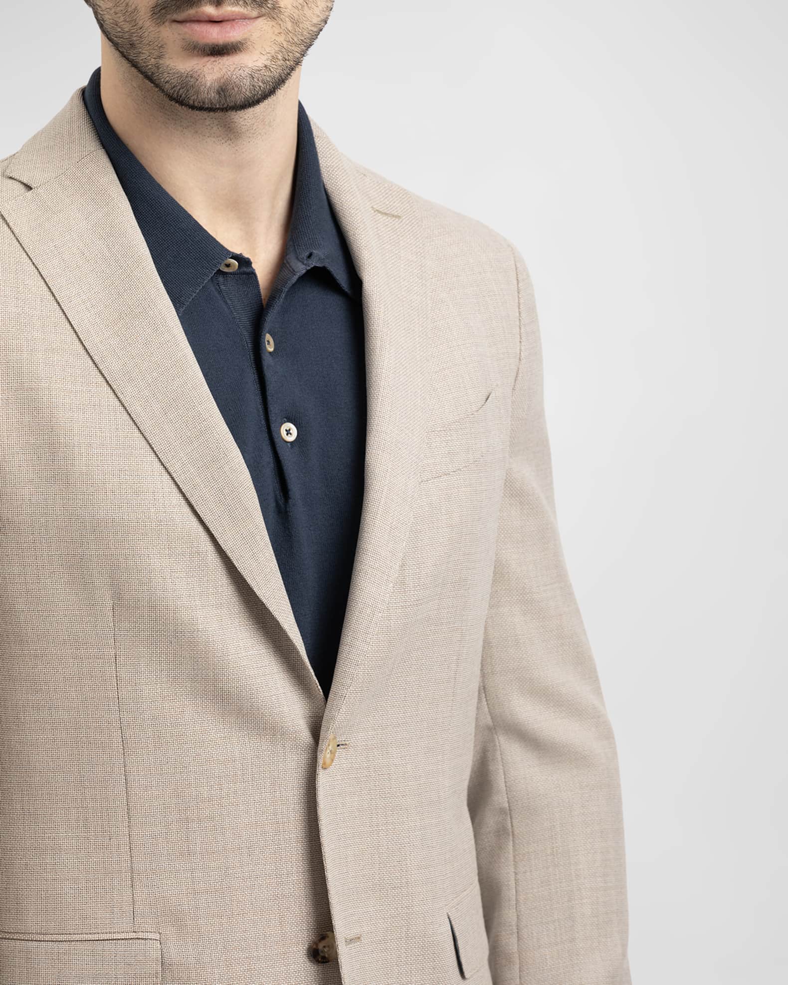 Boglioli Men's Wool Hopsack Blazer | Neiman Marcus
