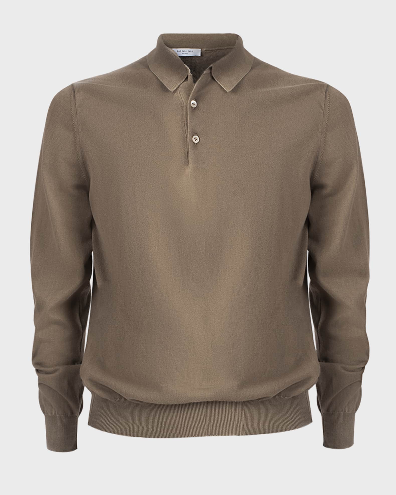 Men's Solid Cotton Polo Shirt 0
