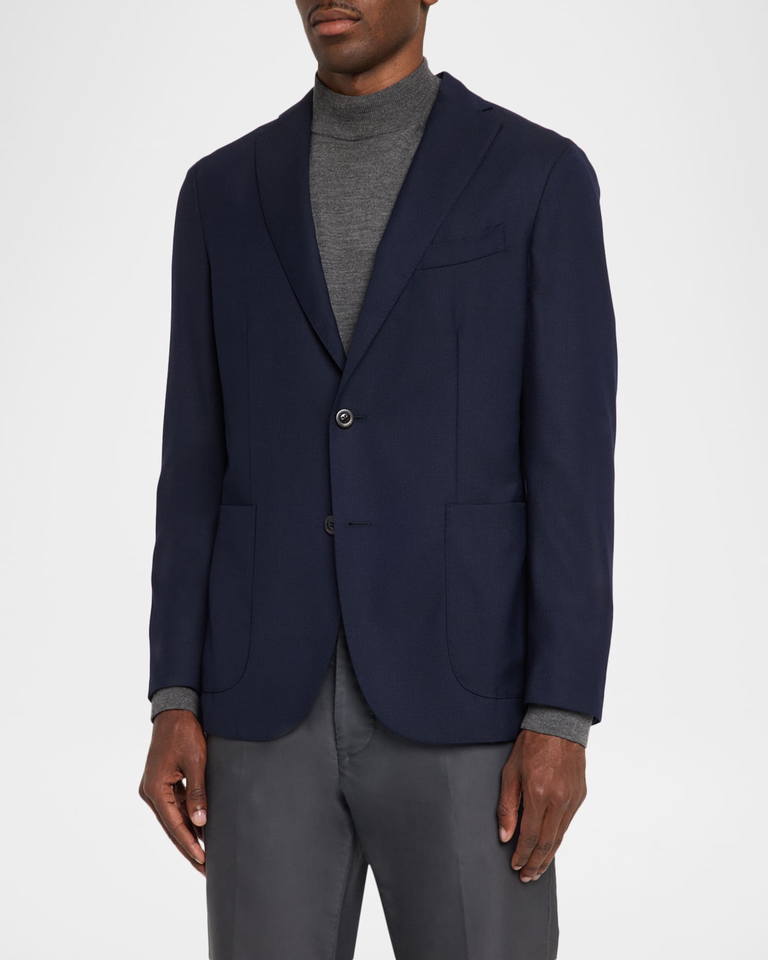 Boglioli Men's Wool Hopsack Blazer | Neiman Marcus