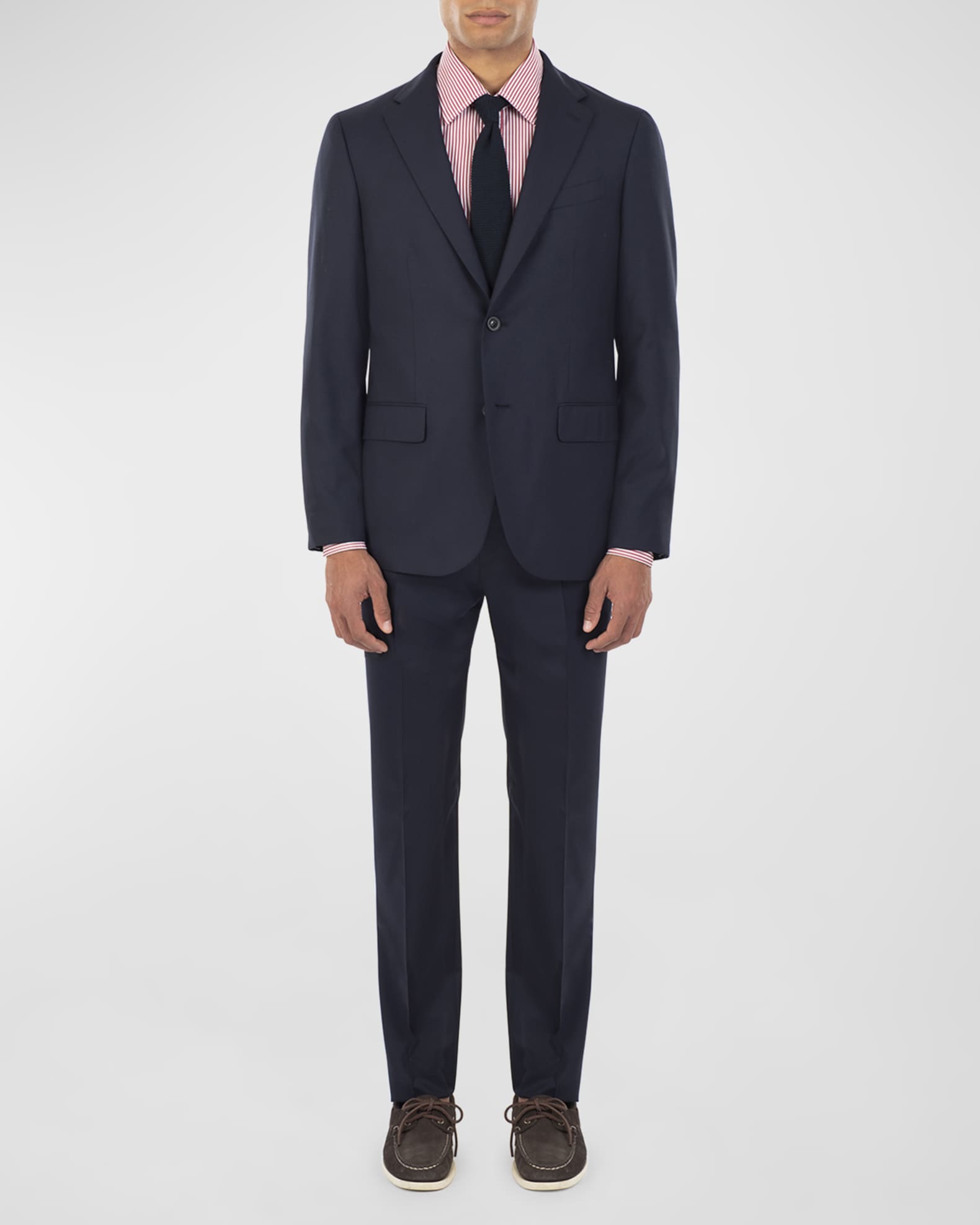 Men's Solid Wool Suit 1