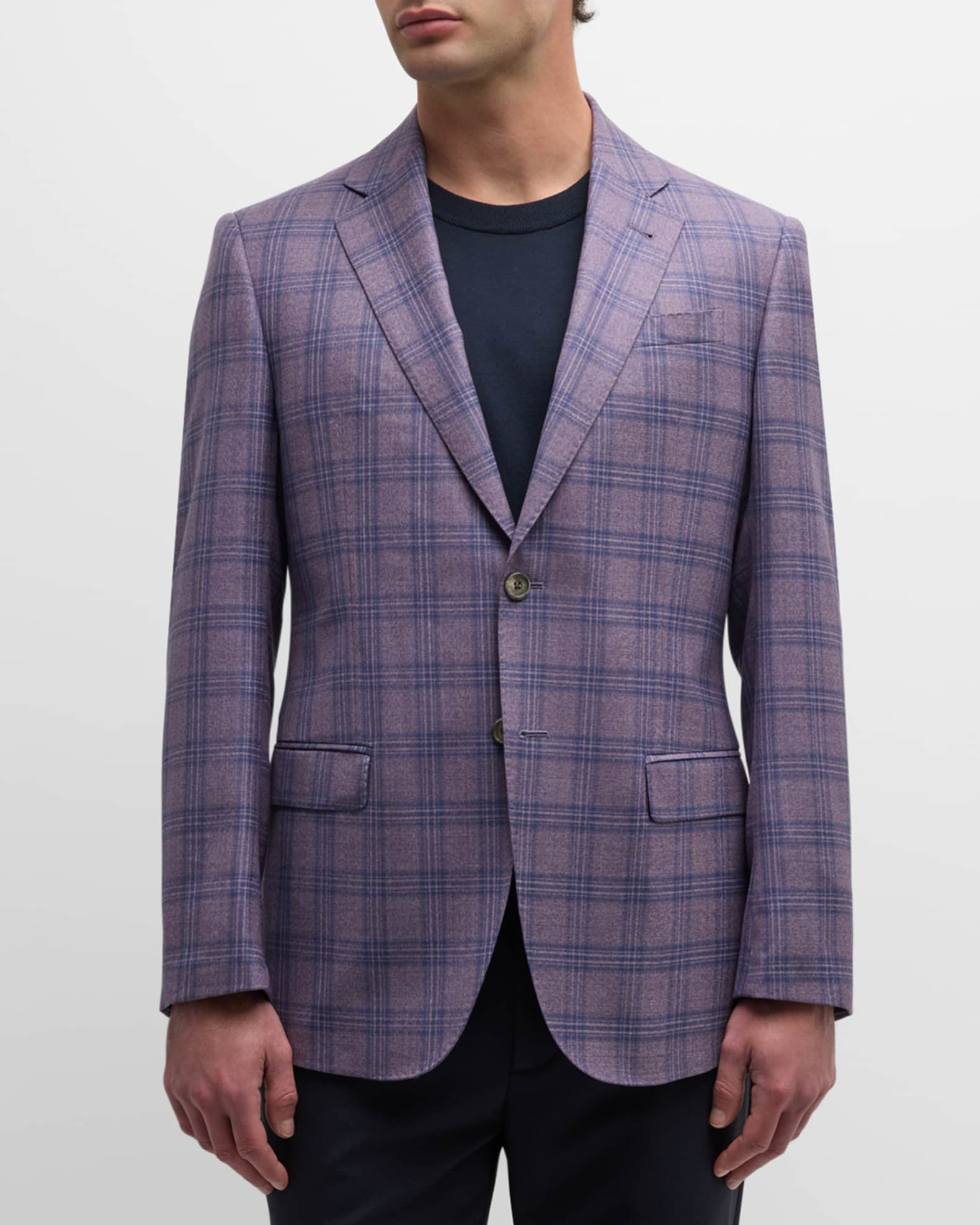 Purple plaid sport coat sale