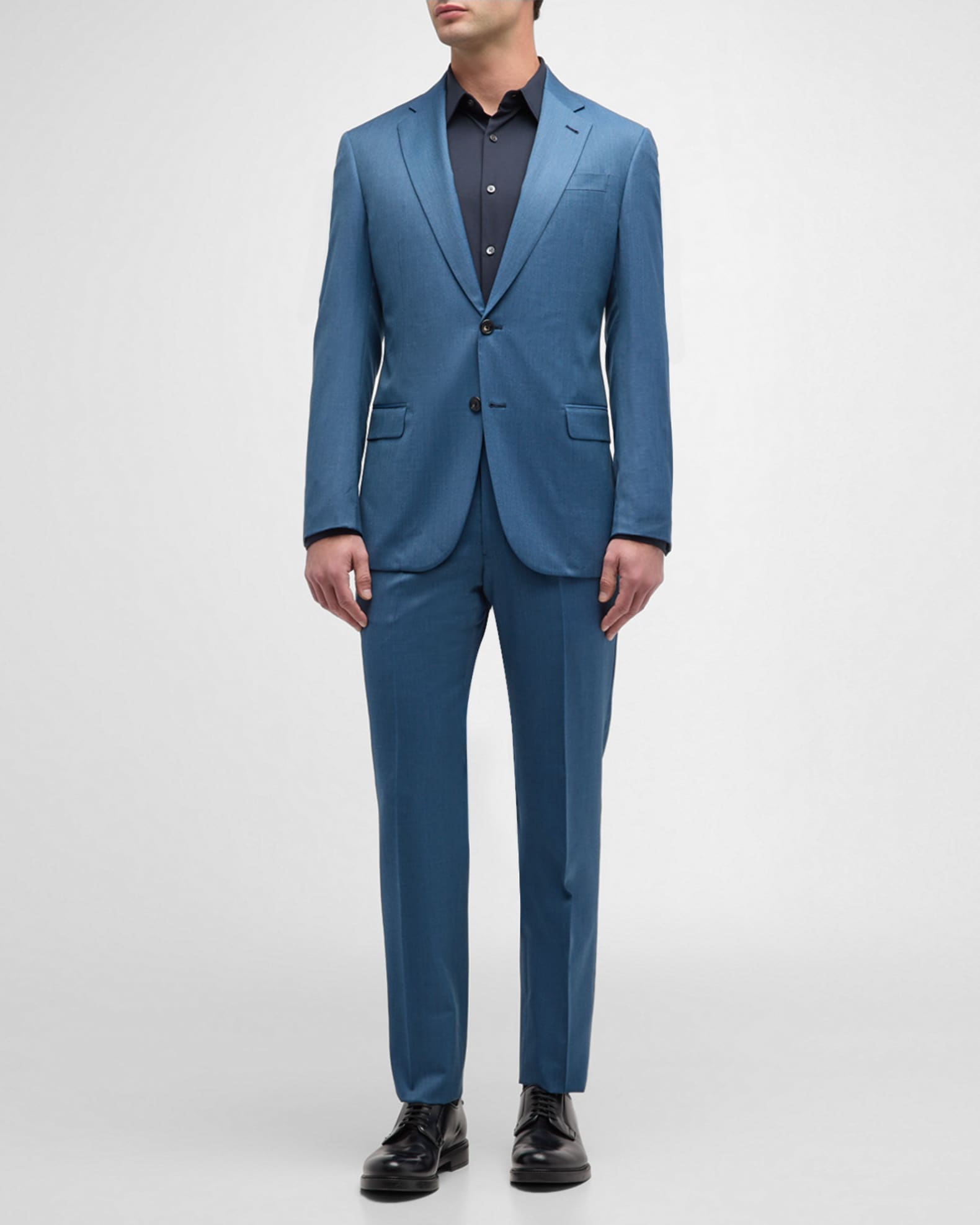 Emporio Armani Men s Solid Wool Classic Fit Suit Neiman Marcus
