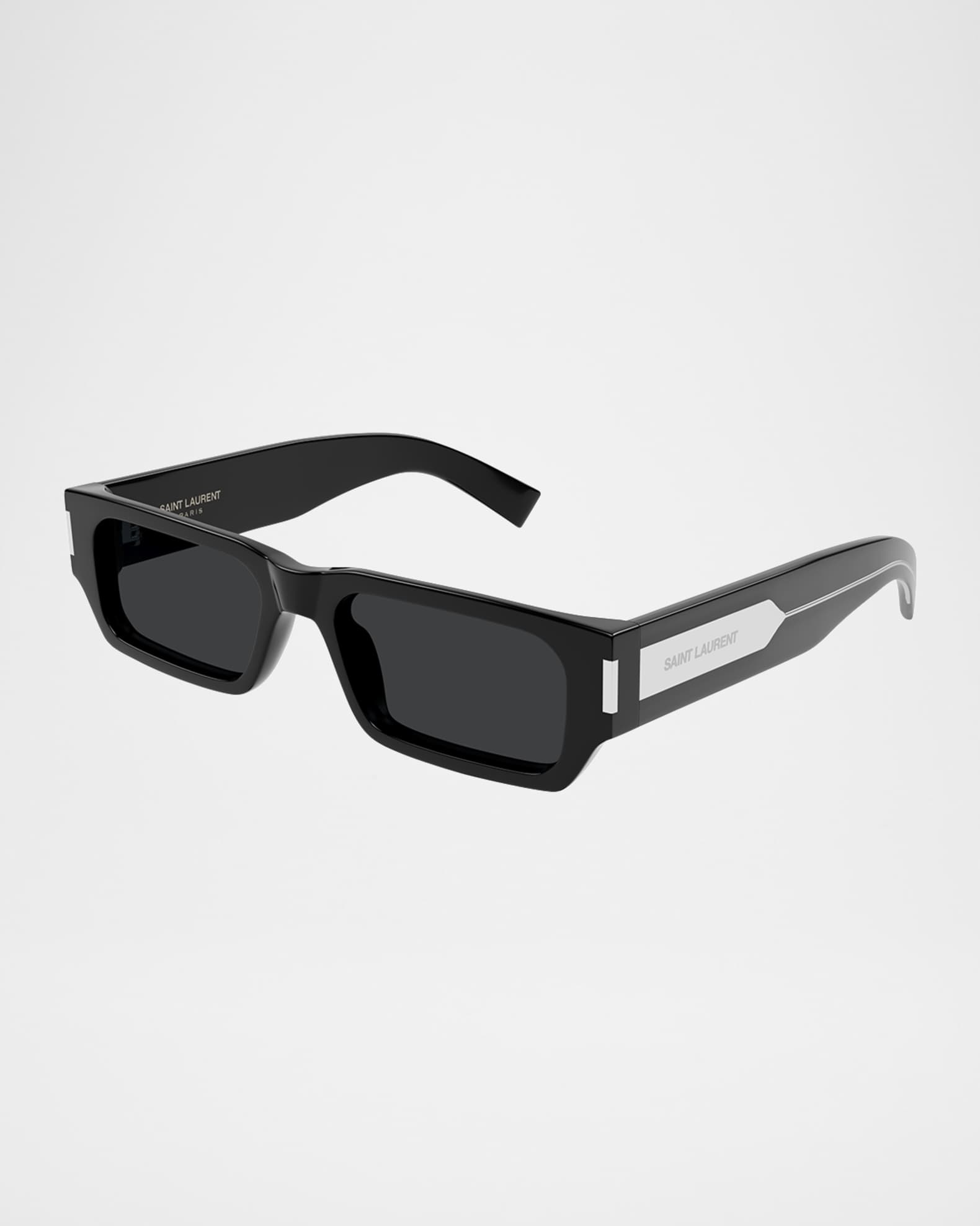 Saint Laurent Men's SL 660 Acetate Rectangle Sunglasses | Neiman