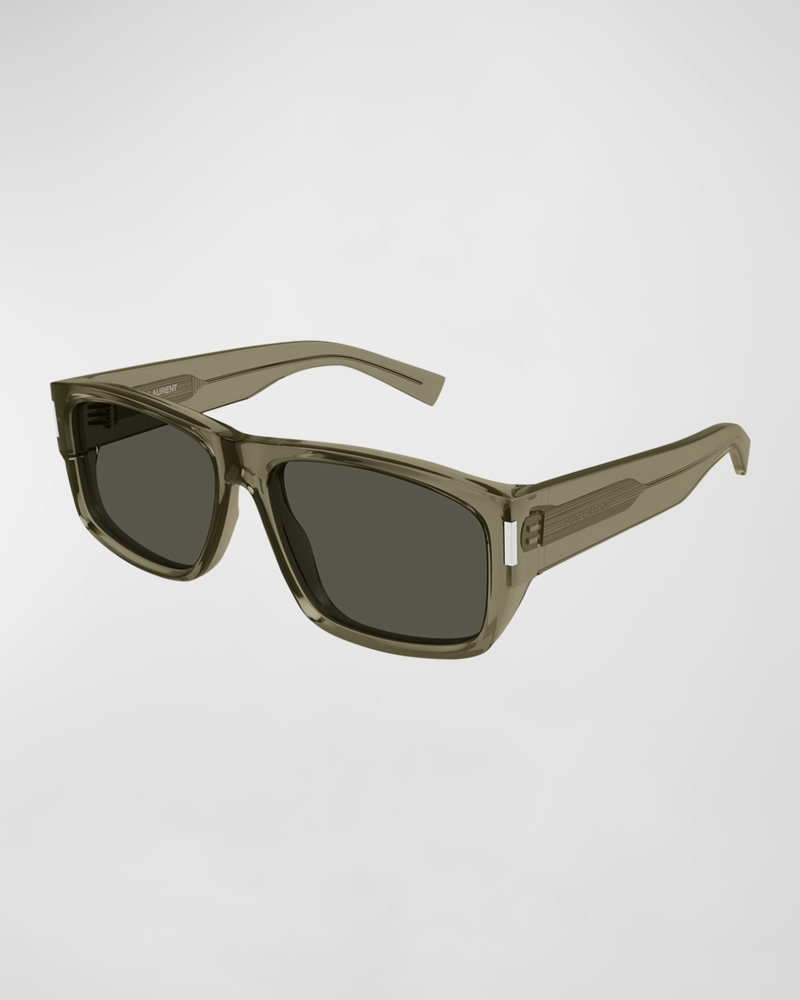 Saint Laurent Men's SL 689 Acetate Rectangle Sunglasses