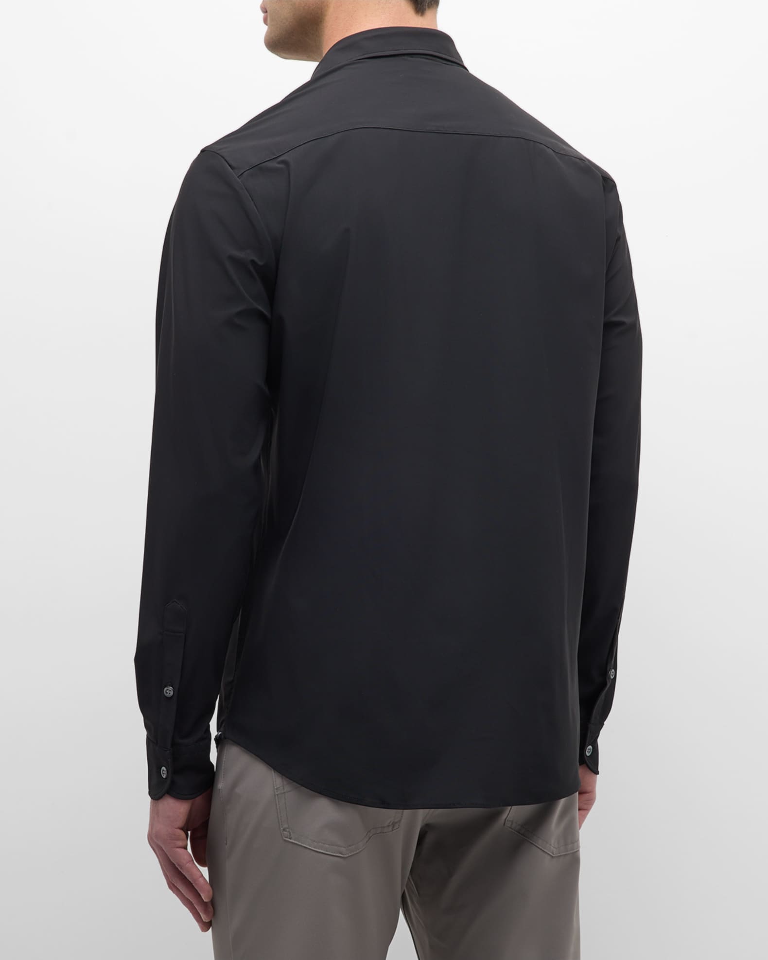 Emporio Armani Men's Nylon-Stretch Sport Shirt | Neiman Marcus