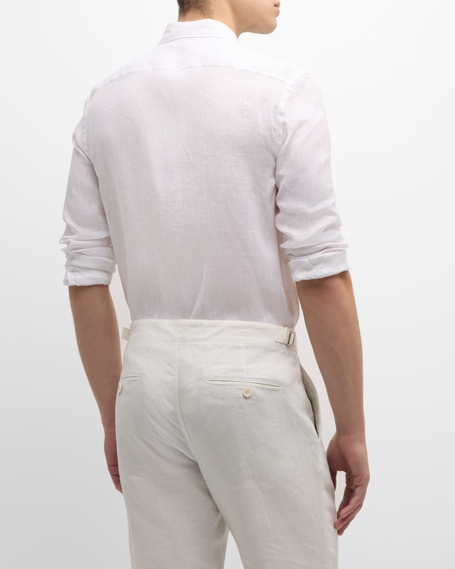 Emporio Armani Men's Linen Sport Shirt | Neiman Marcus