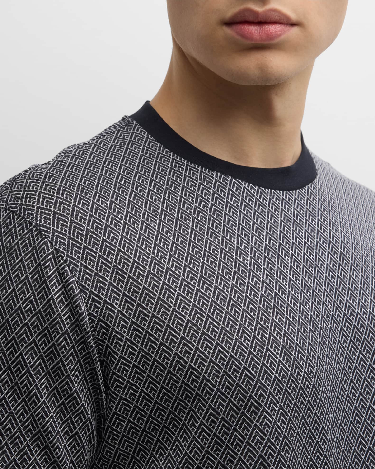 Emporio Armani Men's Jersey Geometric-Print Crewneck T-Shirt | Neiman ...