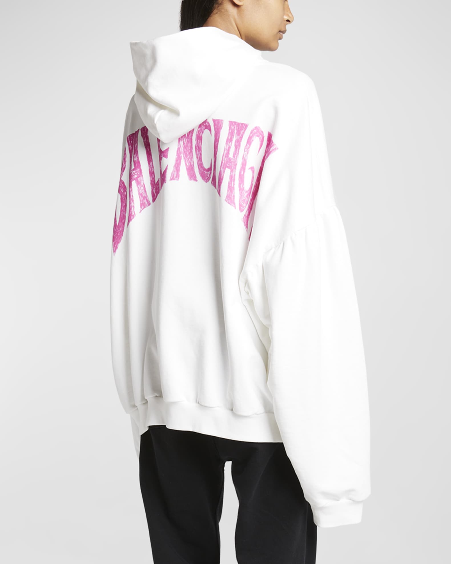 Balenciaga Tropical Paris Oversized Hoodie | Neiman Marcus