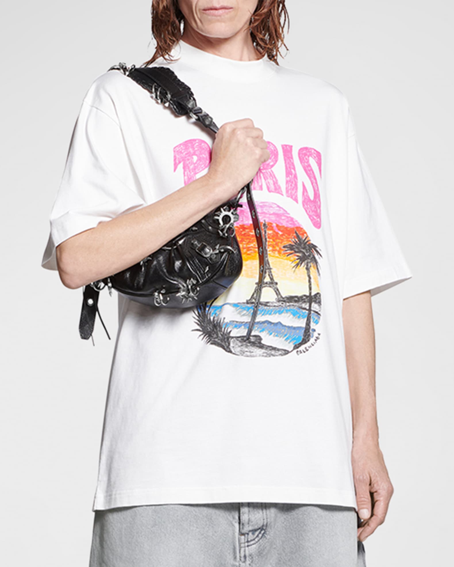 Balenciaga Paris Tropical T-Shirt Medium Fit | Neiman Marcus