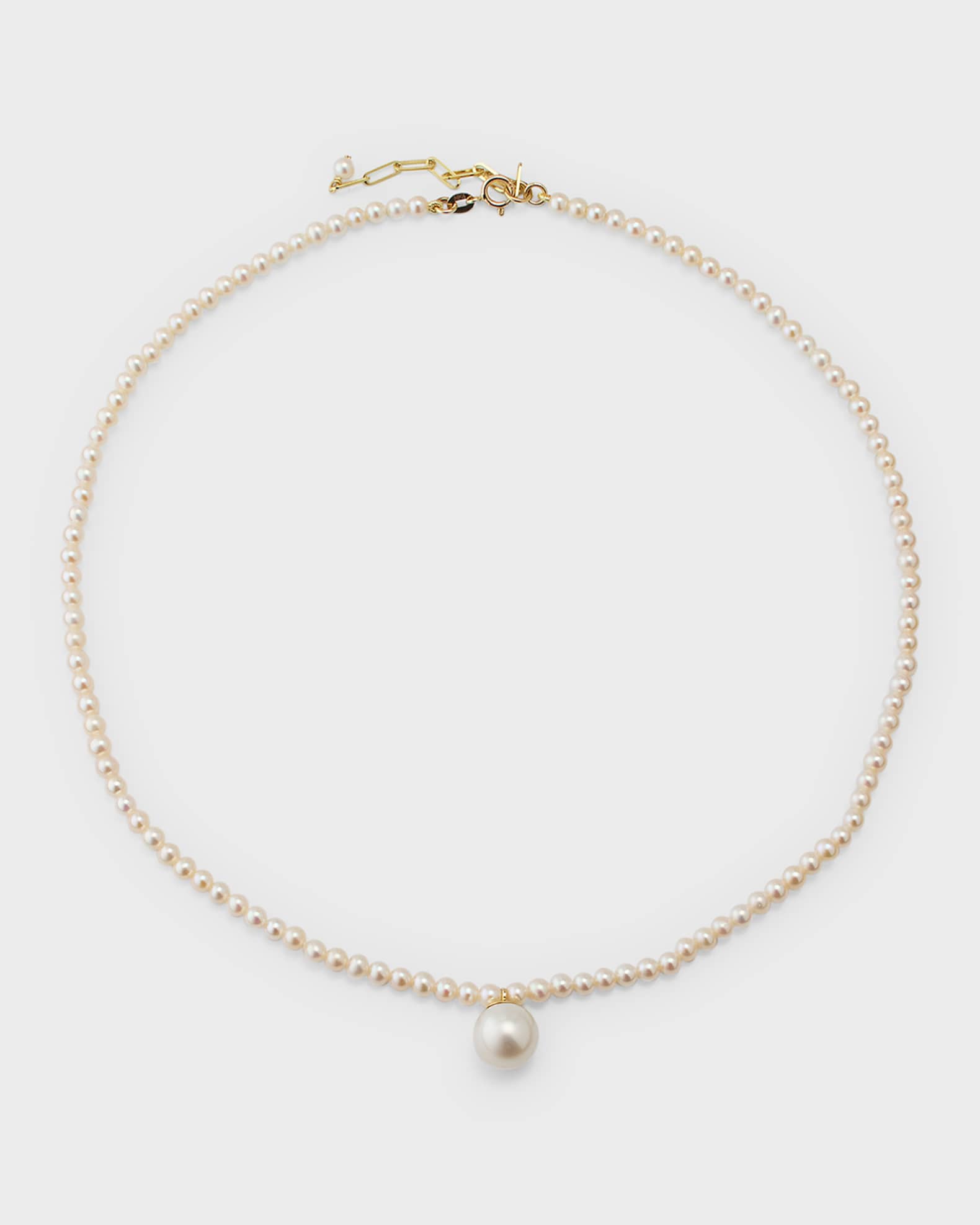 POPPY FINCH 14k Gold Pearl Choker Necklace Neiman Marcus