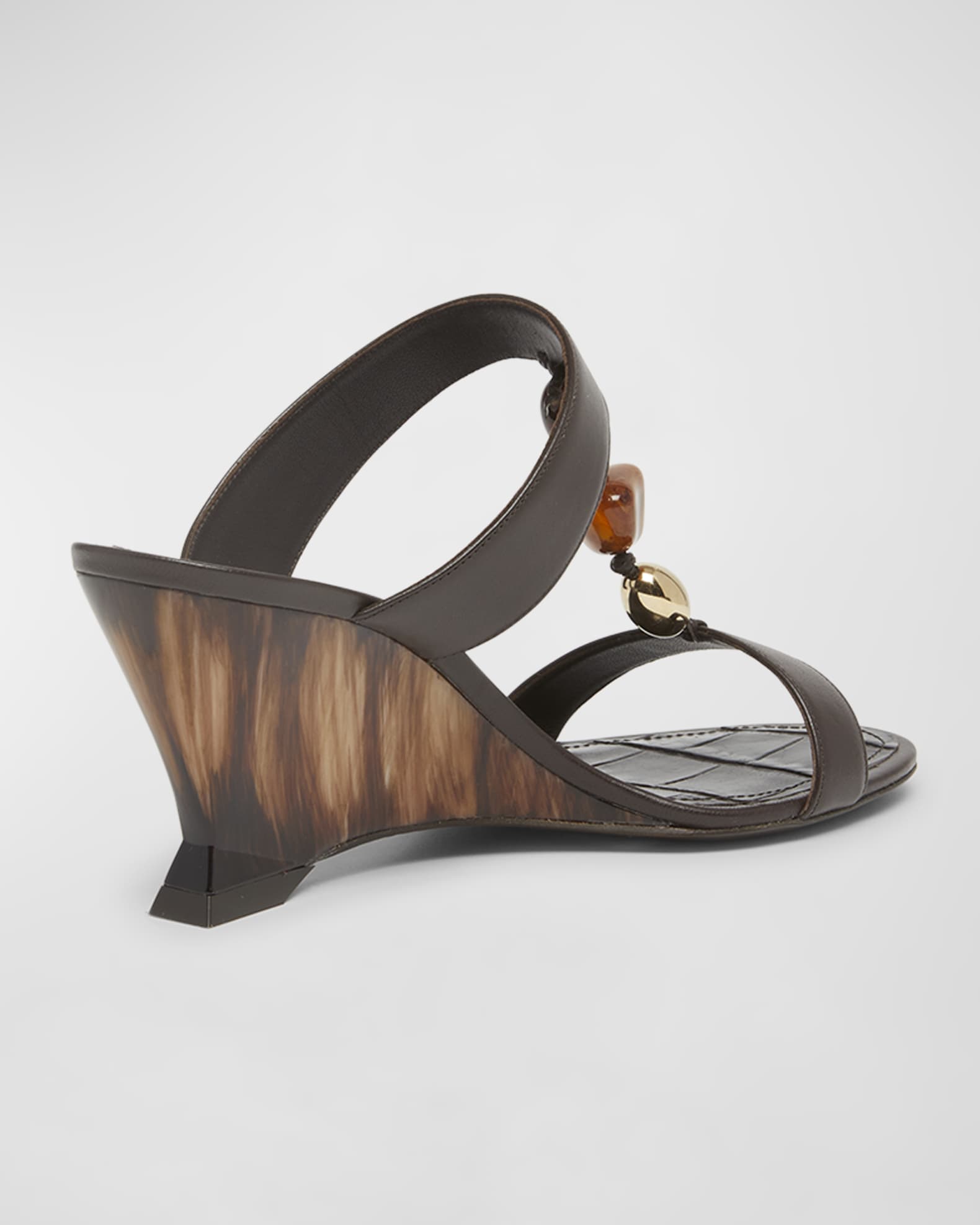 Mila | Beaded Wedge Sandals main image 1