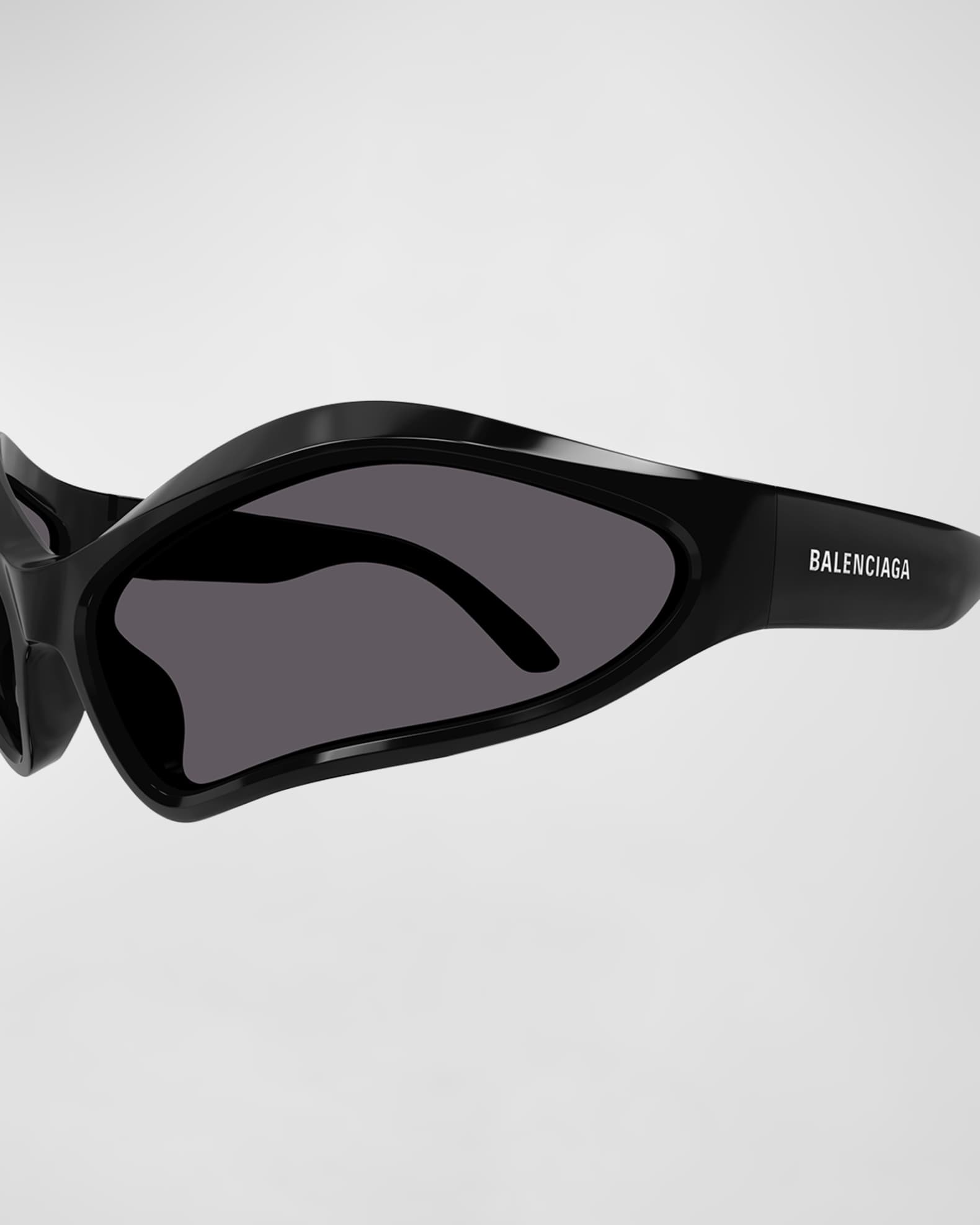 Wavy Plastic Wrap Sunglasses - Thumbnail 2