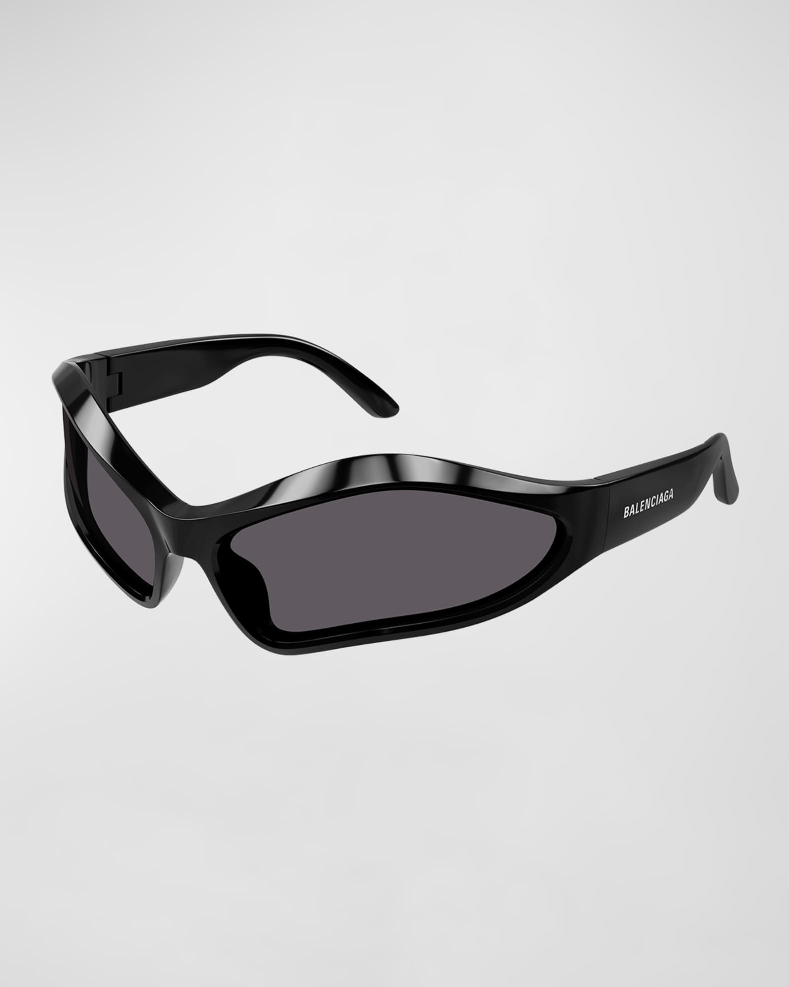 Wavy Plastic Wrap Sunglasses
