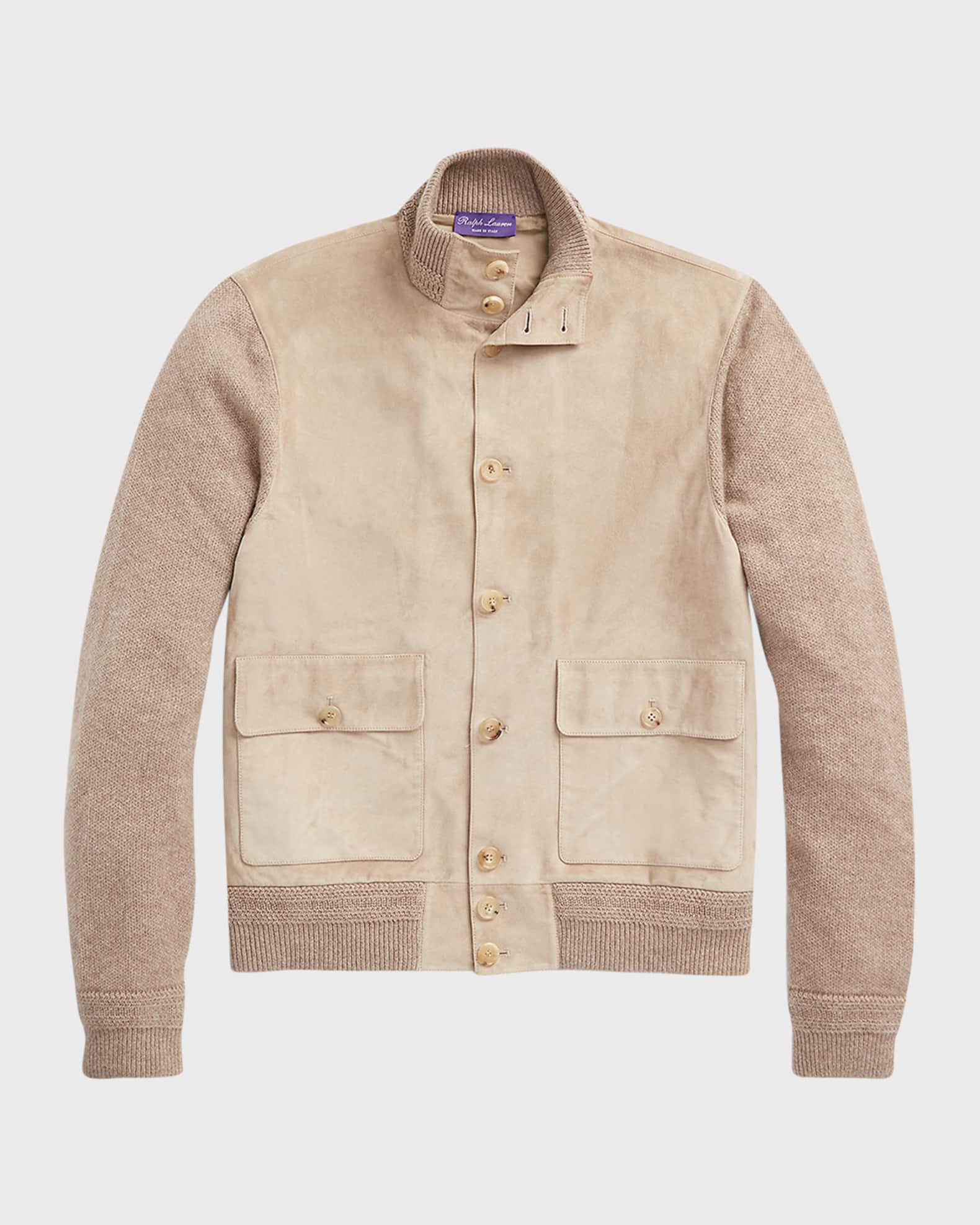 Mens suede cheap front cardigan