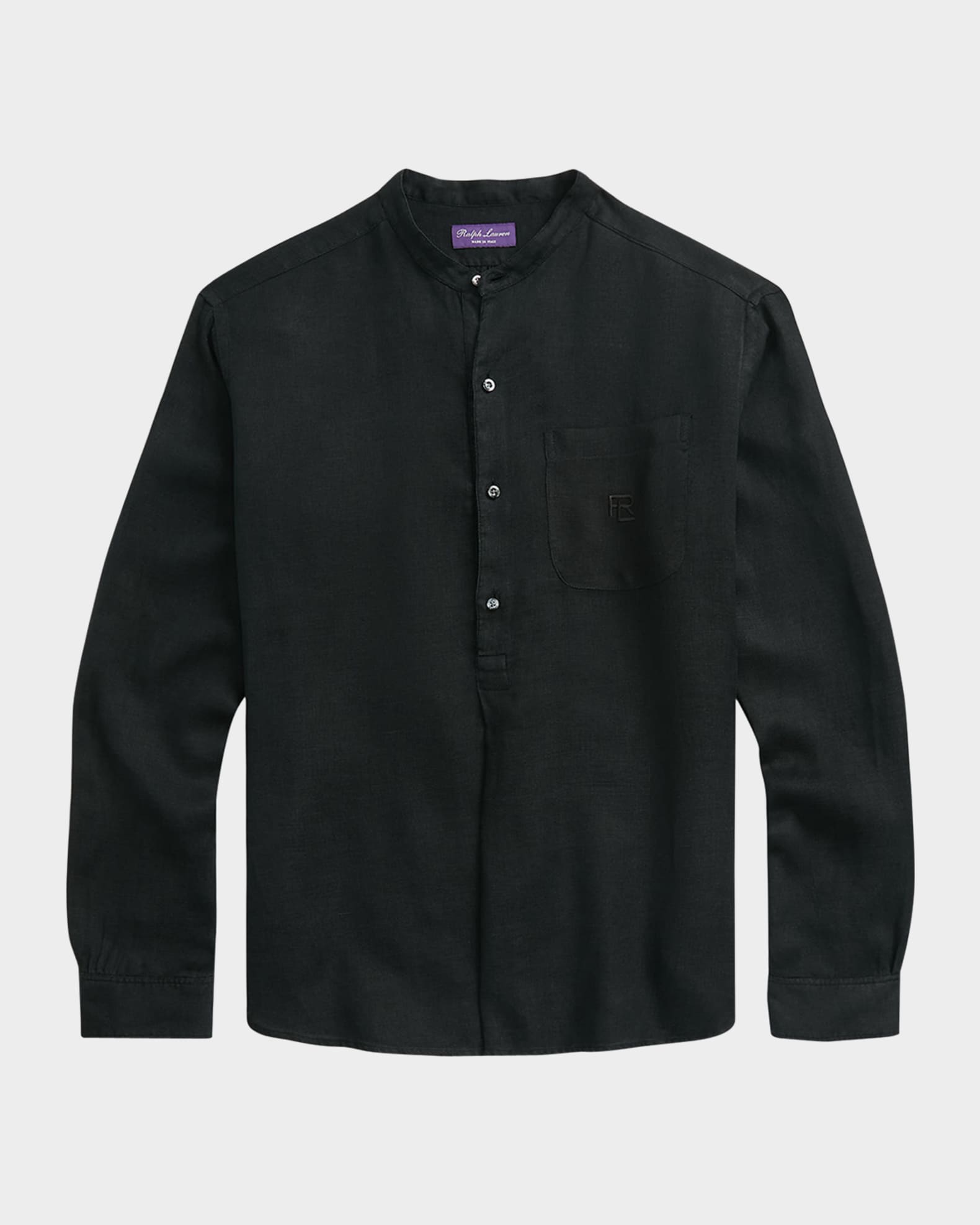 Ralph Lauren Purple Label Men's Ryland Textured Linen Popover Shirt