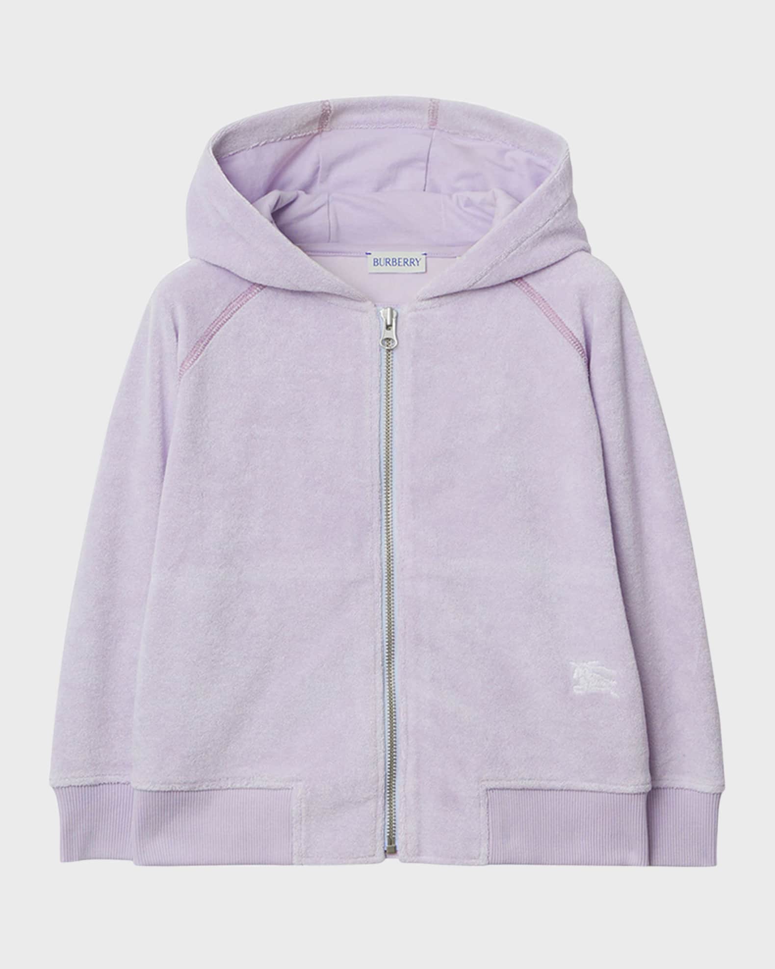 Burberry Girl's Timmy Cotton-Blend EKD Hoodie, Size 3-14