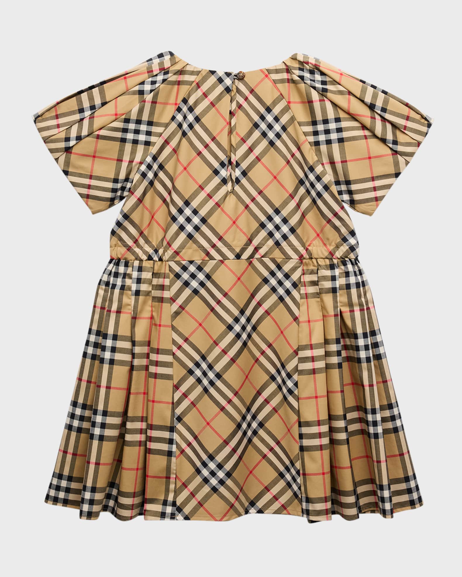 Burberry Girl s Jada Cotton Twill Check Dress Size 3 14 Neiman Marcus