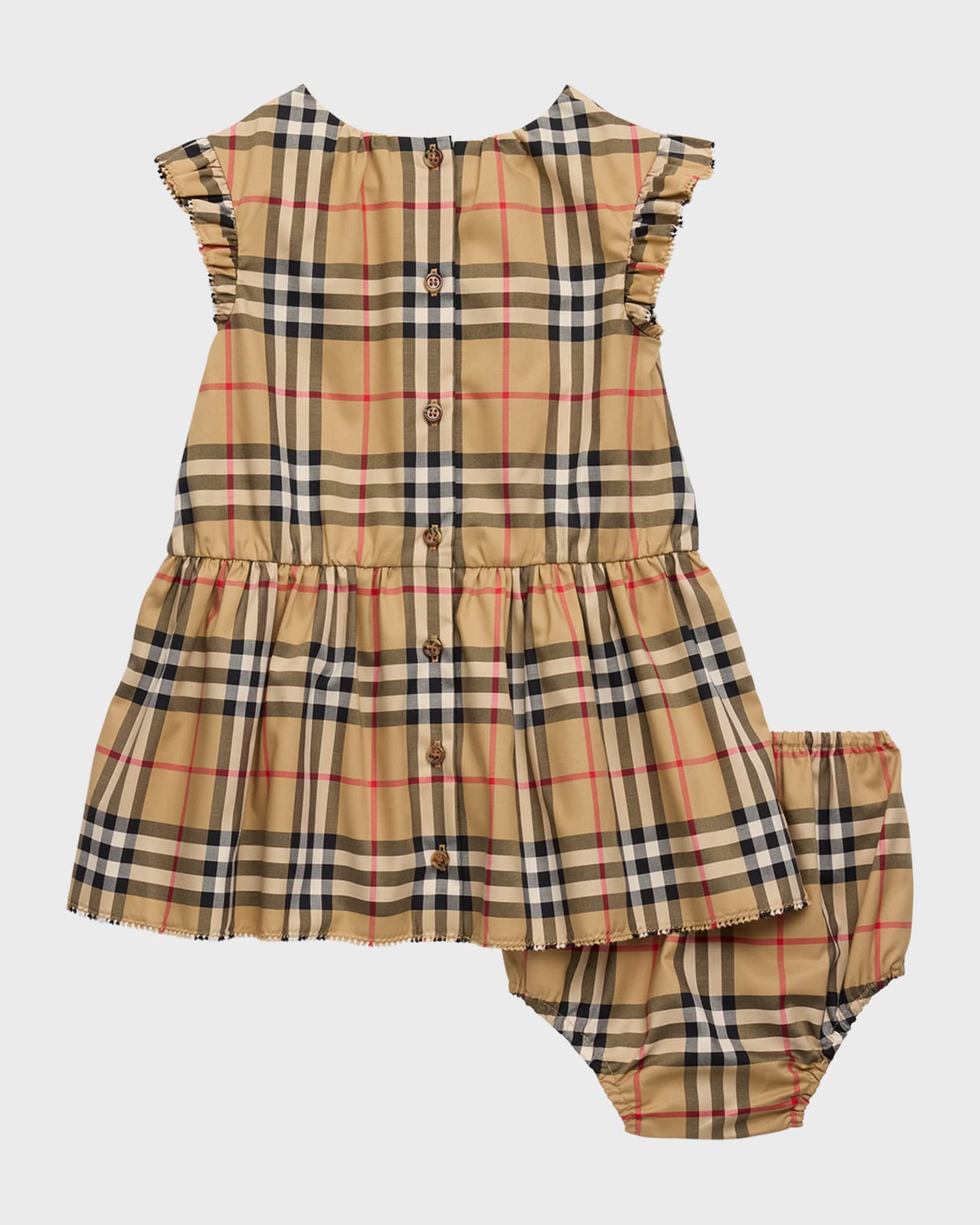Girl s Leana Check Dress with Bloomers Size 3M 18M