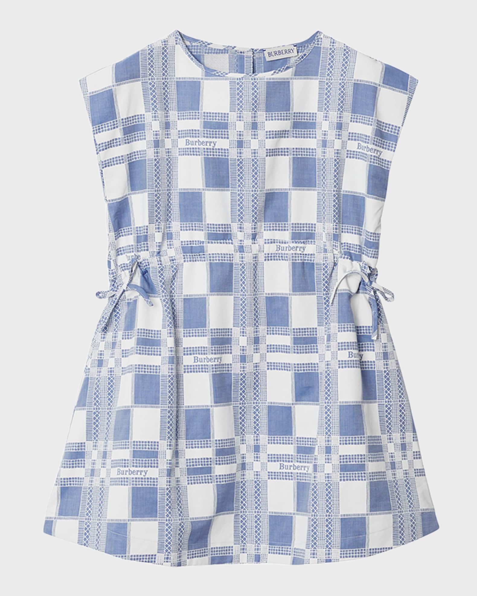 Girl's Trevelle Sleeveless Logo Check Dress 0