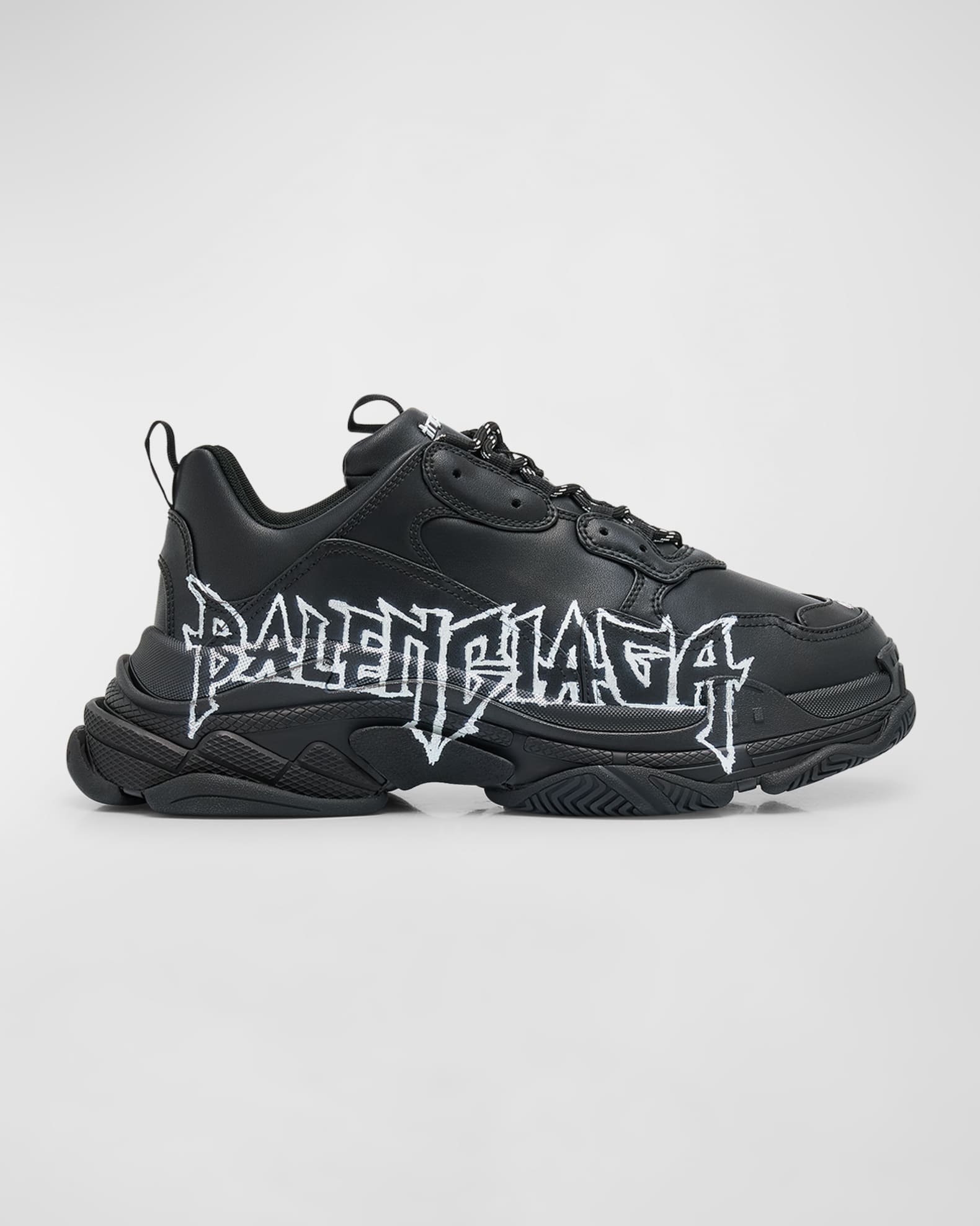 Men s Triple S DIY Metal Leather Fashion Sneakers