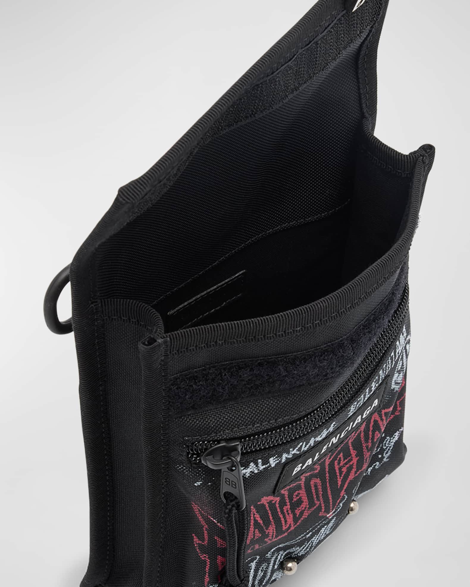 Men s Explorer DIY Metal Allover Small Pouch With Strap
