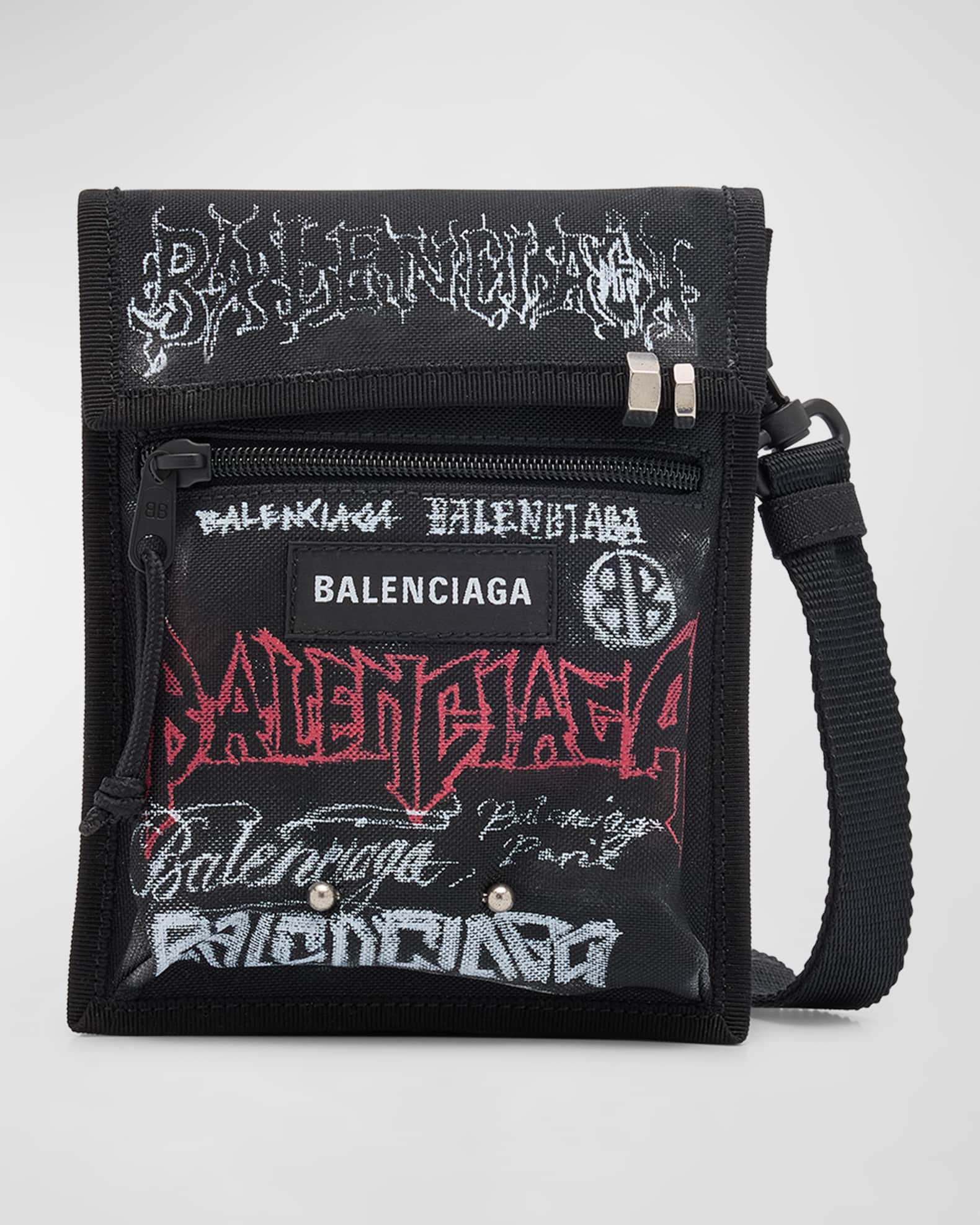Men's Explorer DIY Metal Allover Small Pouch With Strap  0